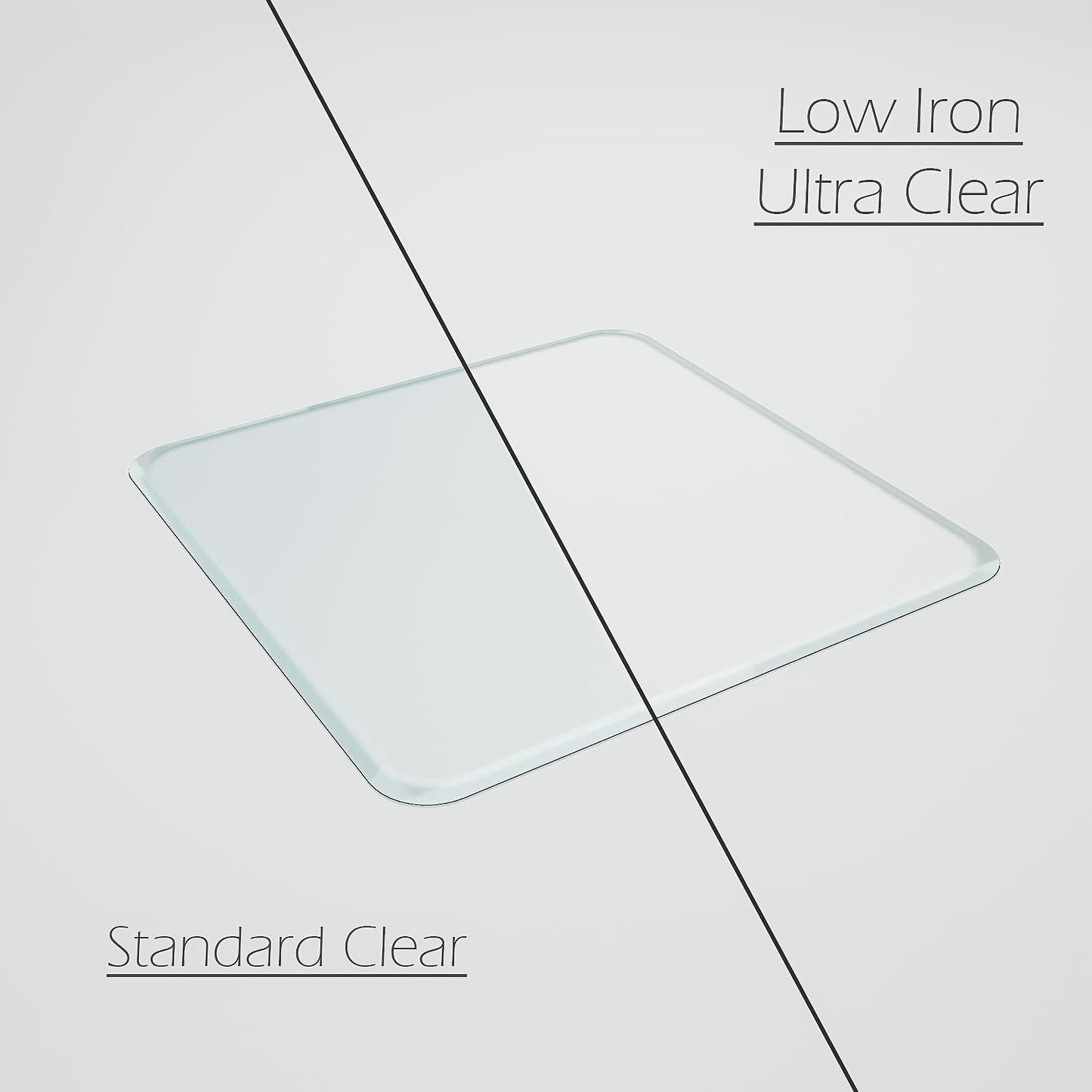 Glass Chair Mat with Exclusive Beveled Edge by Clearly Innovative 1/4” Thick Ultra-Clear Glass, Protect Your Home or Office Floor, Hardwood or Carpet (STARPHIRE, 36" by 46")