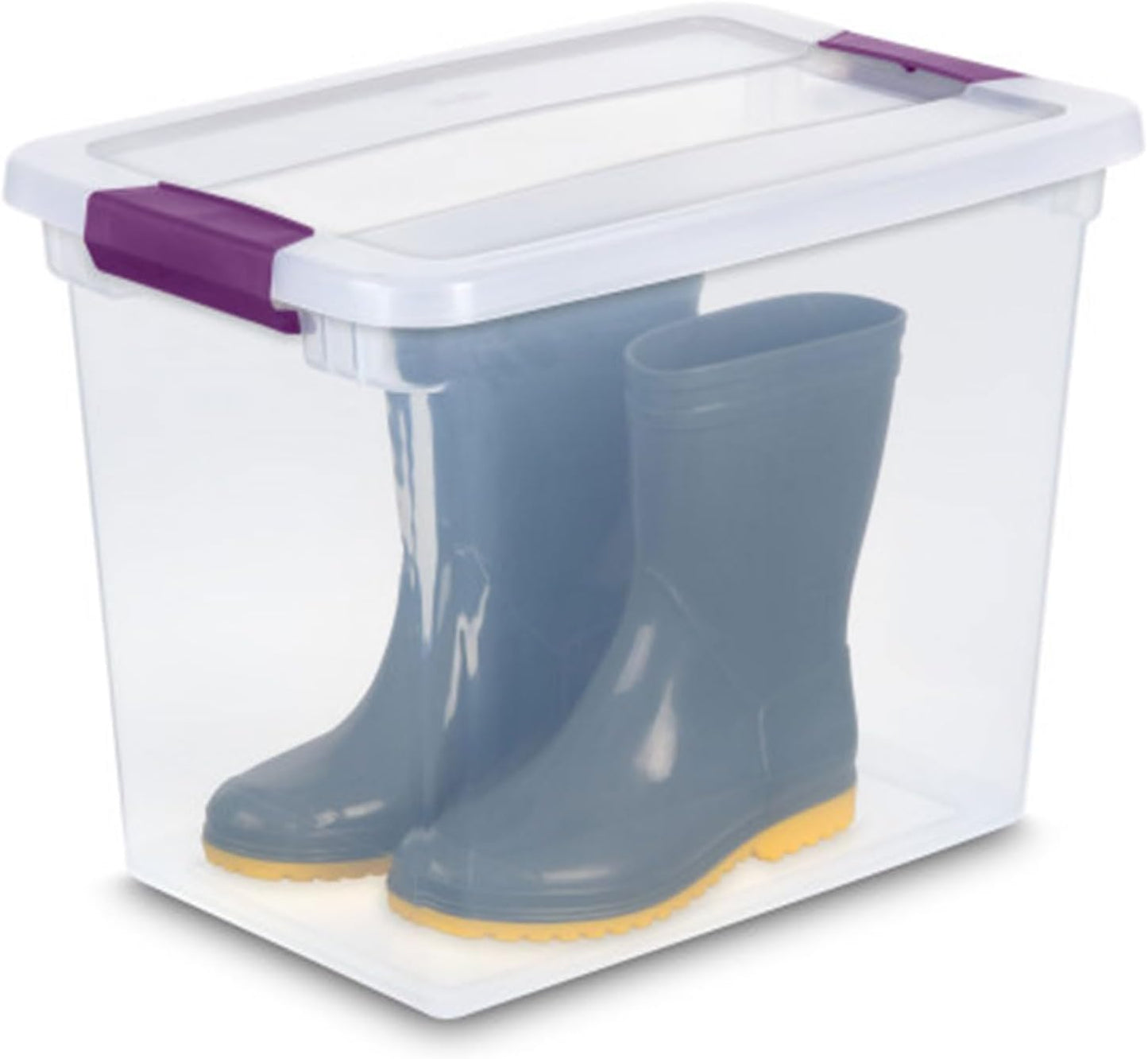 Sterilite 18-Pack ClearView Latch Box, Stackable Storage Organizer Bins for Home, 27 Quart