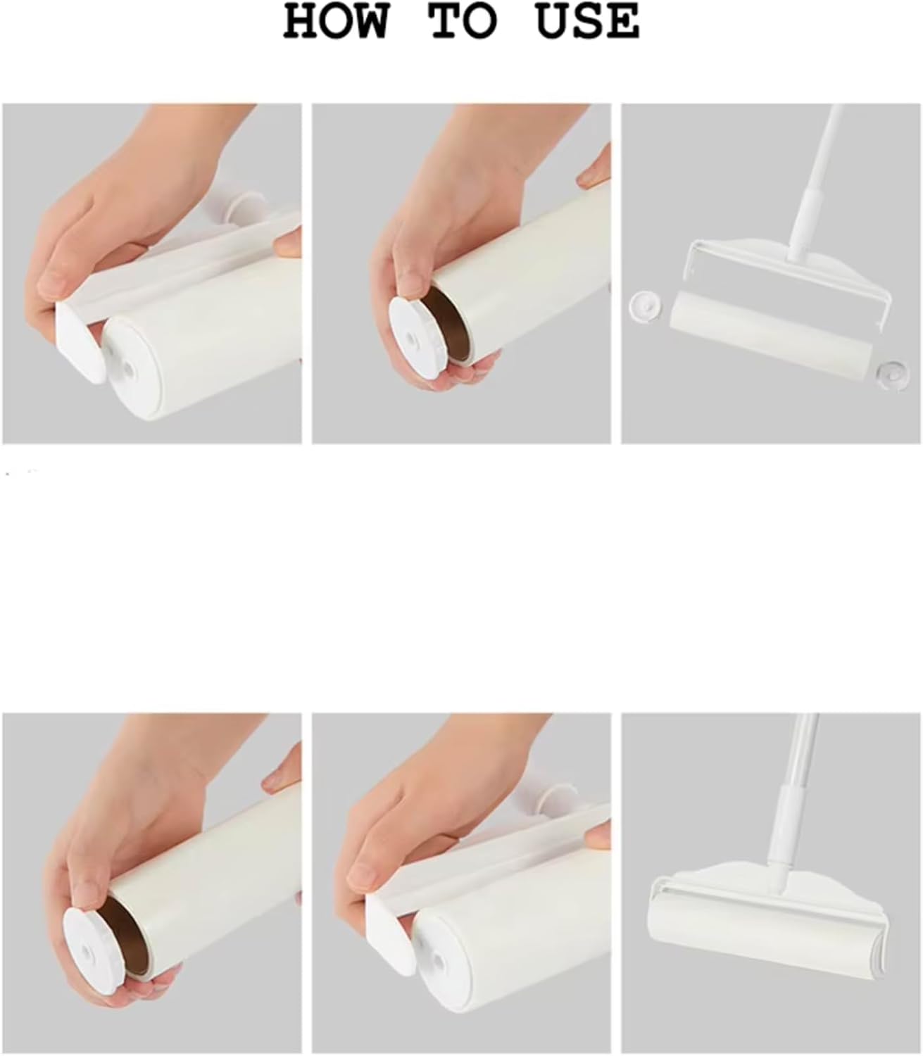 RainbowZone Large Lint Rollers plus 3 Rolls 9.5'' Extra Wide Total 300 sheets Giant Lint Roller Refills with 3 Extendable Long Handle for Pet Hair Removal and Household Cleaning (1 Roller + 3 Refills)