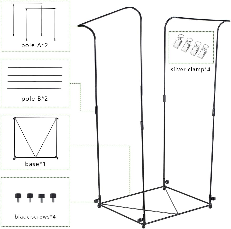 Trash Bag Holder, Metal Garbage Bag Holder, 30-45 Gallon Portable Trash Bag Holder Stand, Multi-use Leaf Bag Holder for Yard, Camping, Party, Wedding