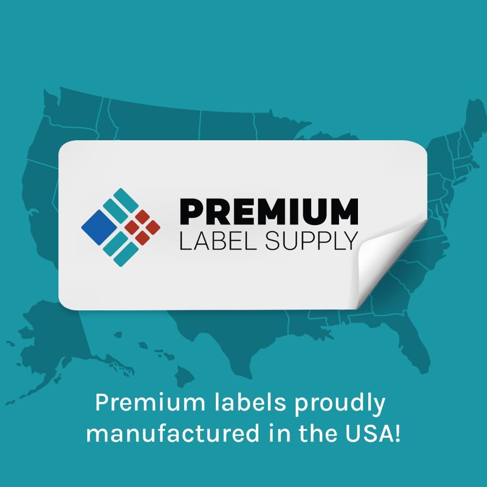 Premium Label Supply Glossy White Sticker Labels – 2.5" x 1.563" – (18 per Sheet) (Glossy White for Inkjet Only, 9,000 Labels)