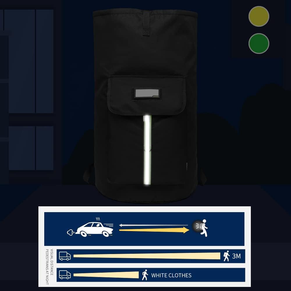 laundry bag backpack,extra-large heavy duty laundry bags,laundry backpack for college students,drawstring closure (Black Laundry Backpack Bag)