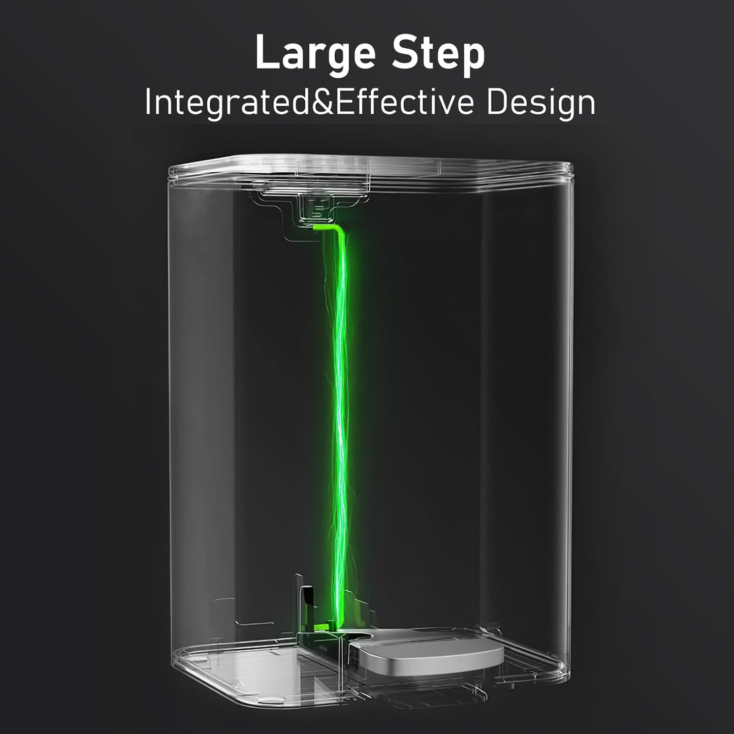 Arlopu 13.2+1.3 Gallon Step Trash Can, Stainless Steel Garbage Bin, Soft-Close Rubbish Bin with Removable Plastic Inner Bucket, Fingerprint-Proof, Lid Dustbin, for Kitchen Home (Silver)