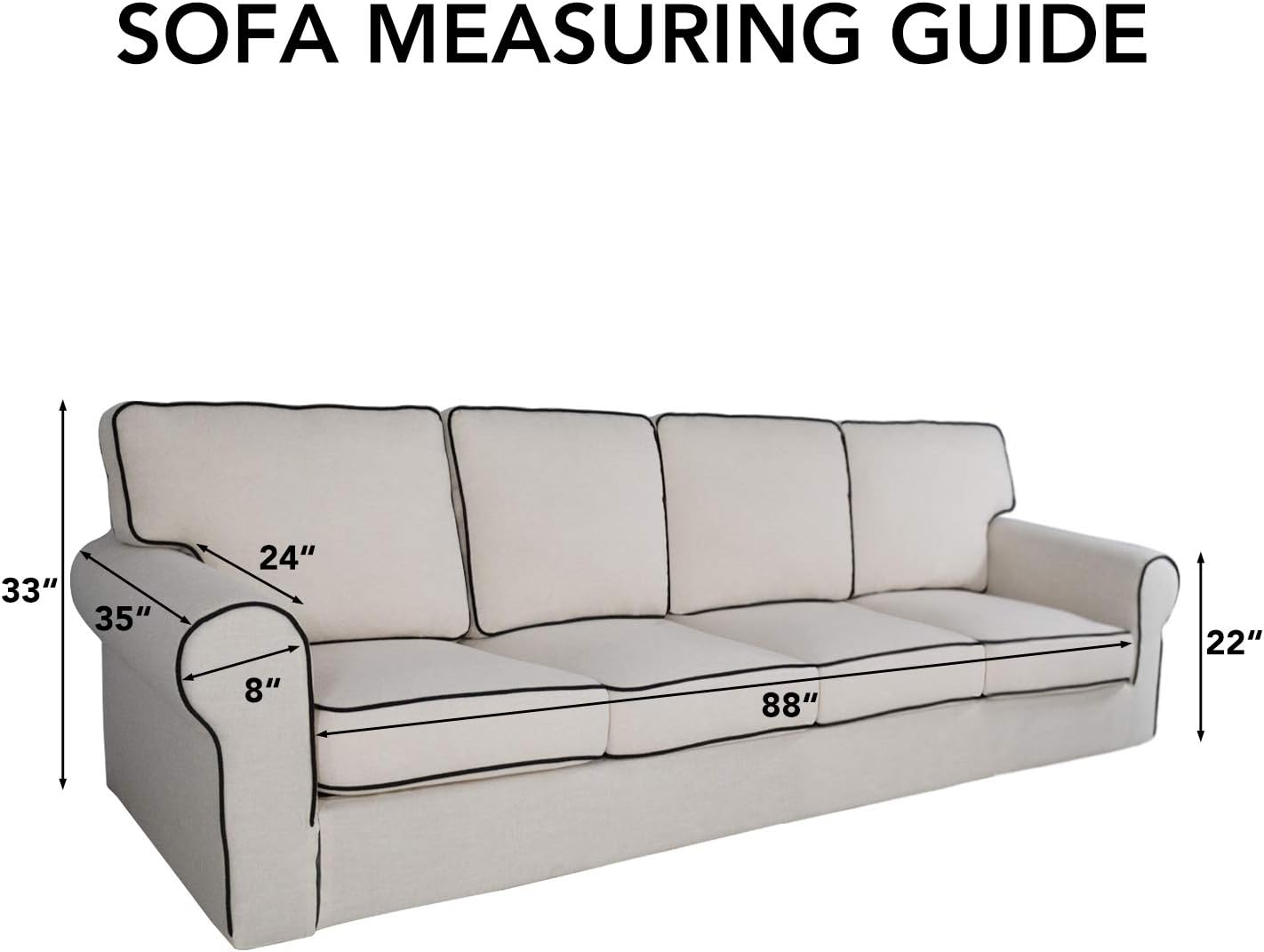 PureFit Reversible Quilted Sofa Cover, Water Resistant Slipcover Furniture Protector, Washable Couch Cover with Non Slip and Elastic Straps for Kids, Dogs, Pets (XX Large, Wine/Beige)