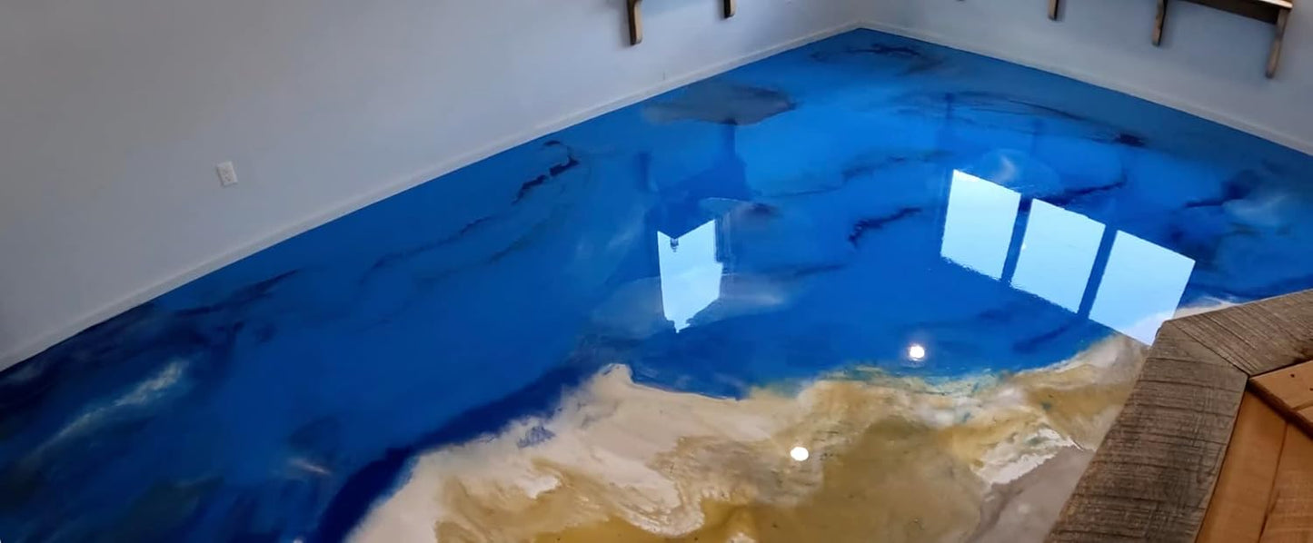 15 Gallon Resin and Hardener, 15 Gallon Dove Gray Epoxy Resin Coating Made with Beautiful and Vibrant Pigments