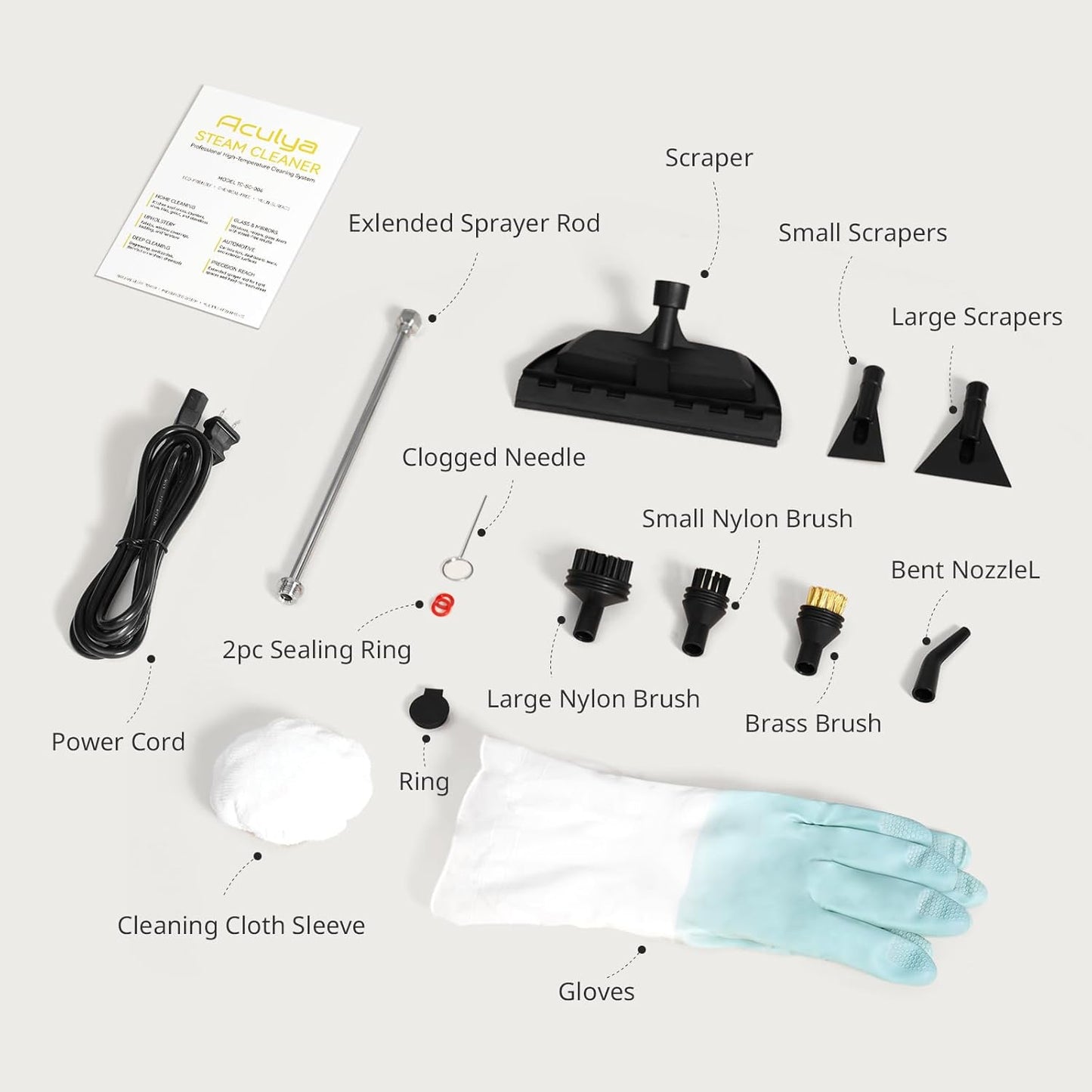 1.69 Quarts Handheld Steam Cleaner for Home Cleaning Portable Steam Cleaner for Car, Carpet, Furniture, Tile Floor, Dirt, Grease, Grout