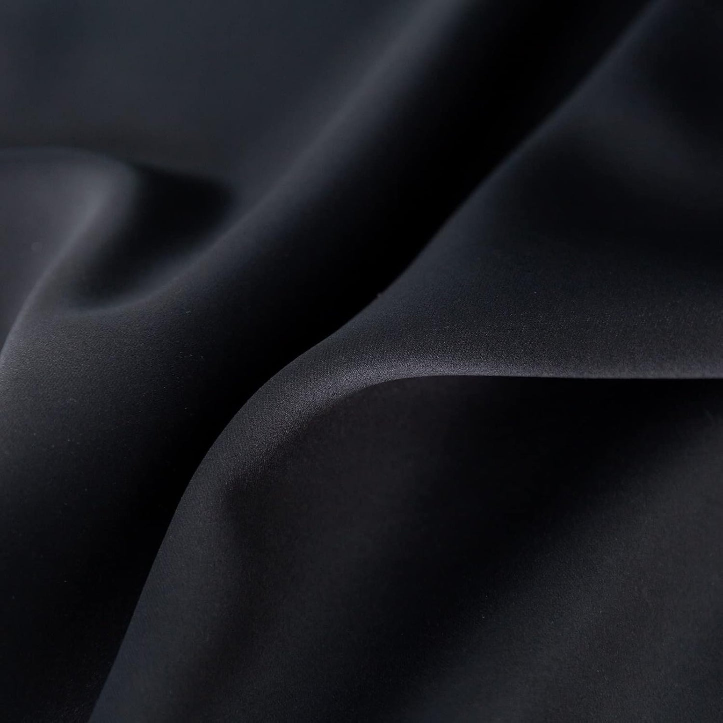 Pickluc 24 Inch Long Tier Curtains for Small Window Treatment, Short Blackout Curtain with Rod Pocket - Half Window Curtains for Kitchen, Cabinet, Basement, Camper, 2 Panels, Black, 30 Inches Wide