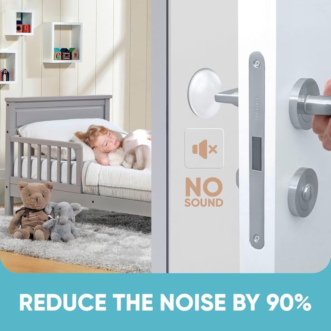 Strongest Home Door Wall Protector Clear Bumpers (Set of 20) – 2 Inch Silicone Adhesive Pads for Wall and Door Handle Protection, Noise Dampening