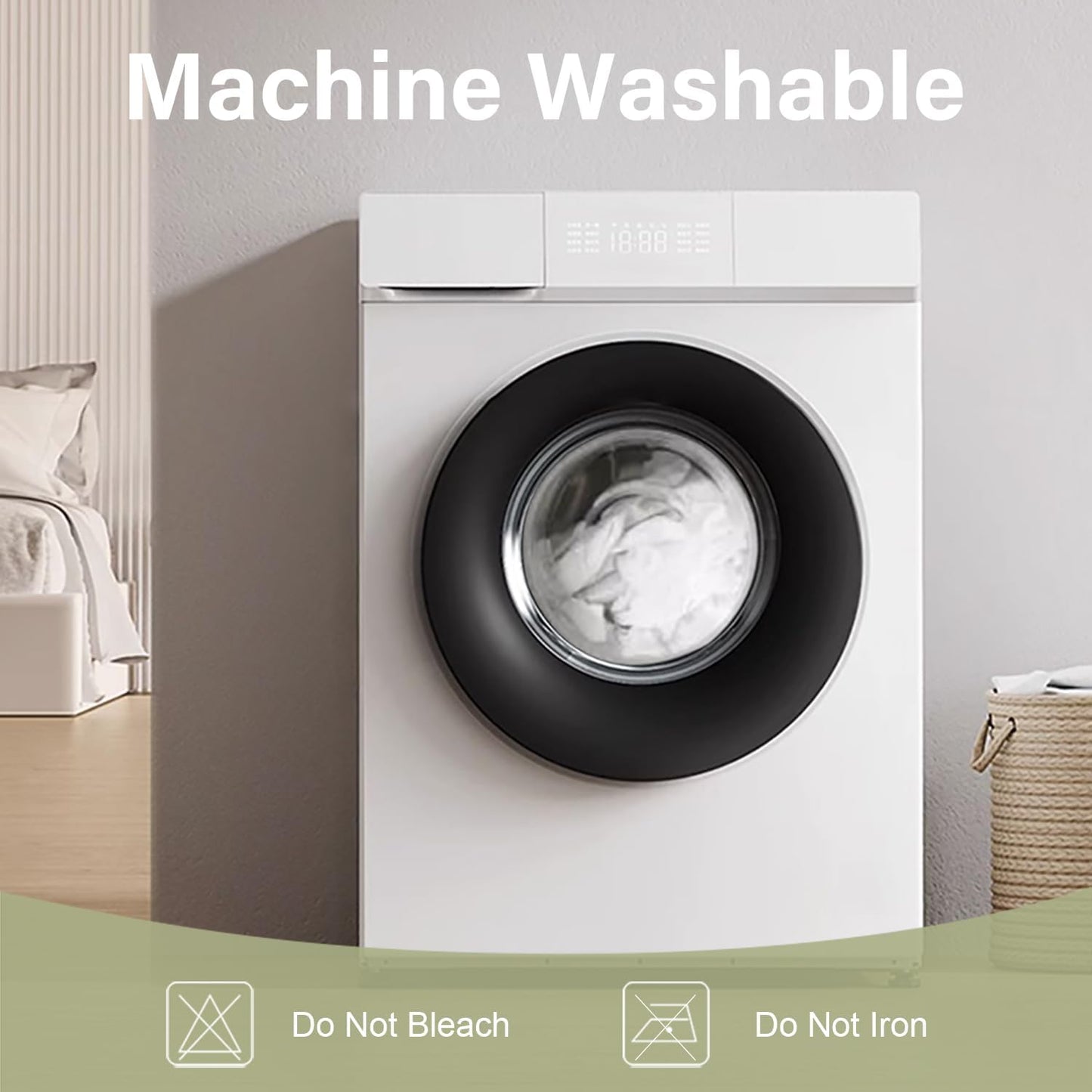 King Mattress Protector Waterproof Mattress Pad Washable Bamboo Rayon Mattress Cover Breathable Noiseless Bed Protector 5" - 21'' Elastic Fitted Deep Pocket