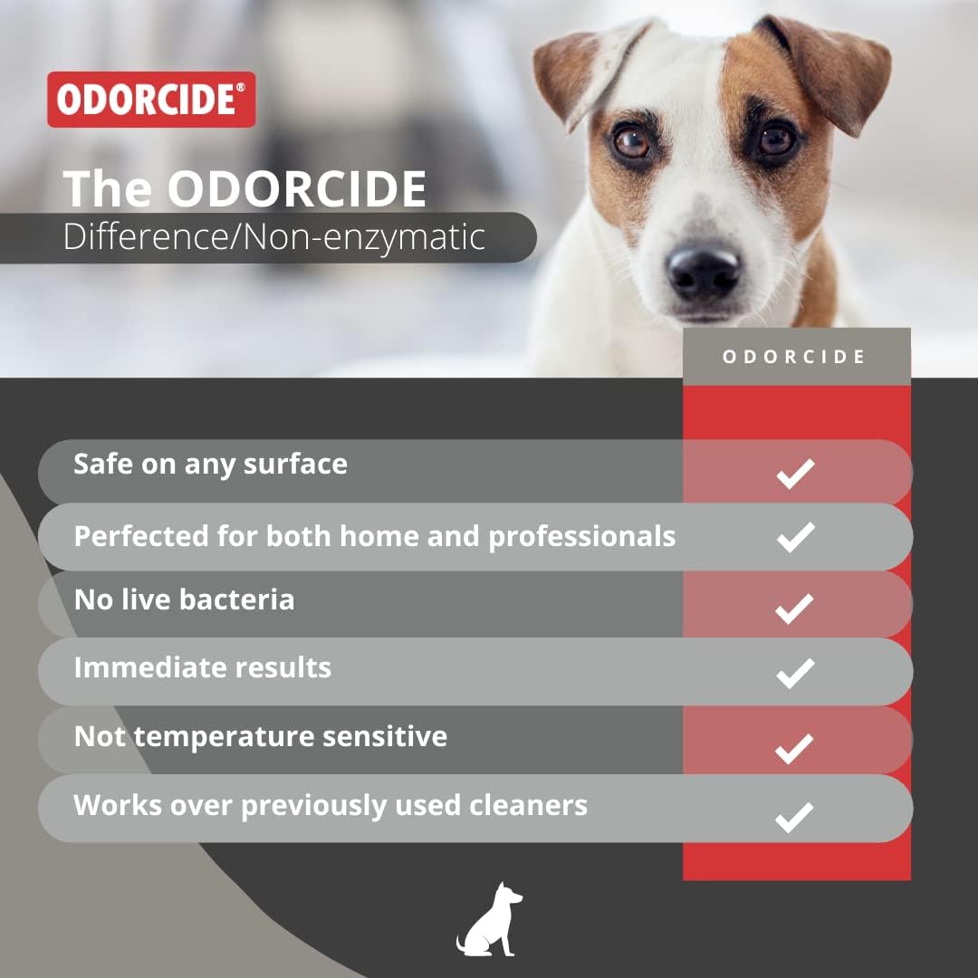 Odorcide Odor Eliminator Soaker: Odor Eliminator for Strong Odor on Carpets, Hardwood & More - Smoke, Sweat & Pet Odor Eliminator for Home w/Non-Enzymatic Formula, 32 oz