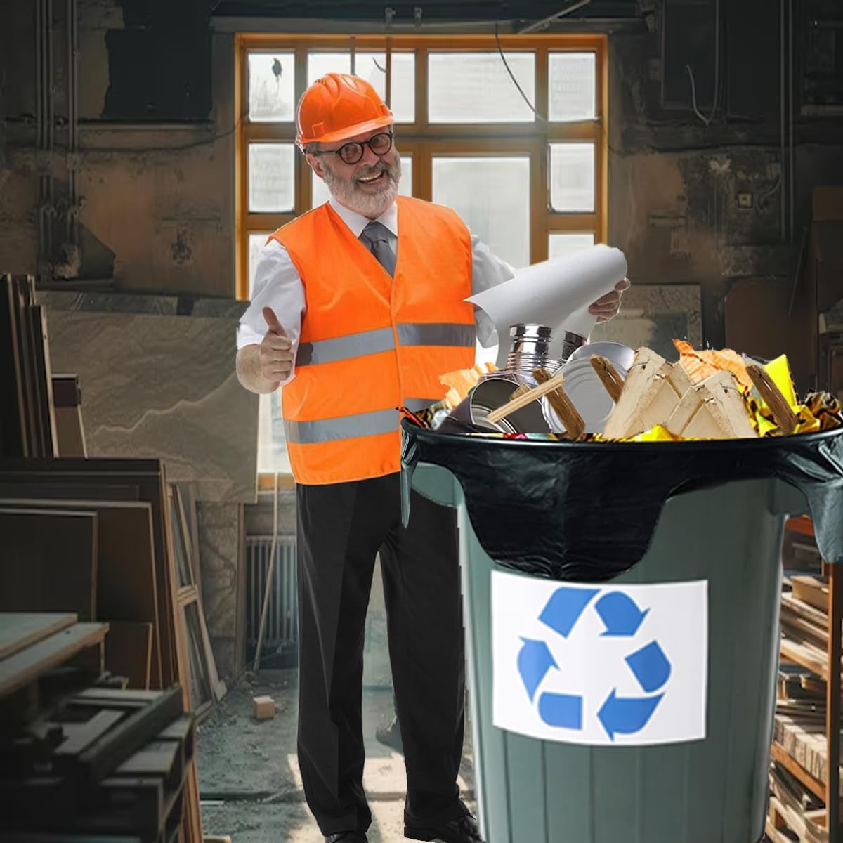 Contractor Heavy Duty Trash Bags 42 Gallon | 26 Count | 3 MIL | 32.8" X 46" | Large Black Flap Tie Construction Garbage Bags for Business Home Commercial, Industrial, Storage, Outdoor