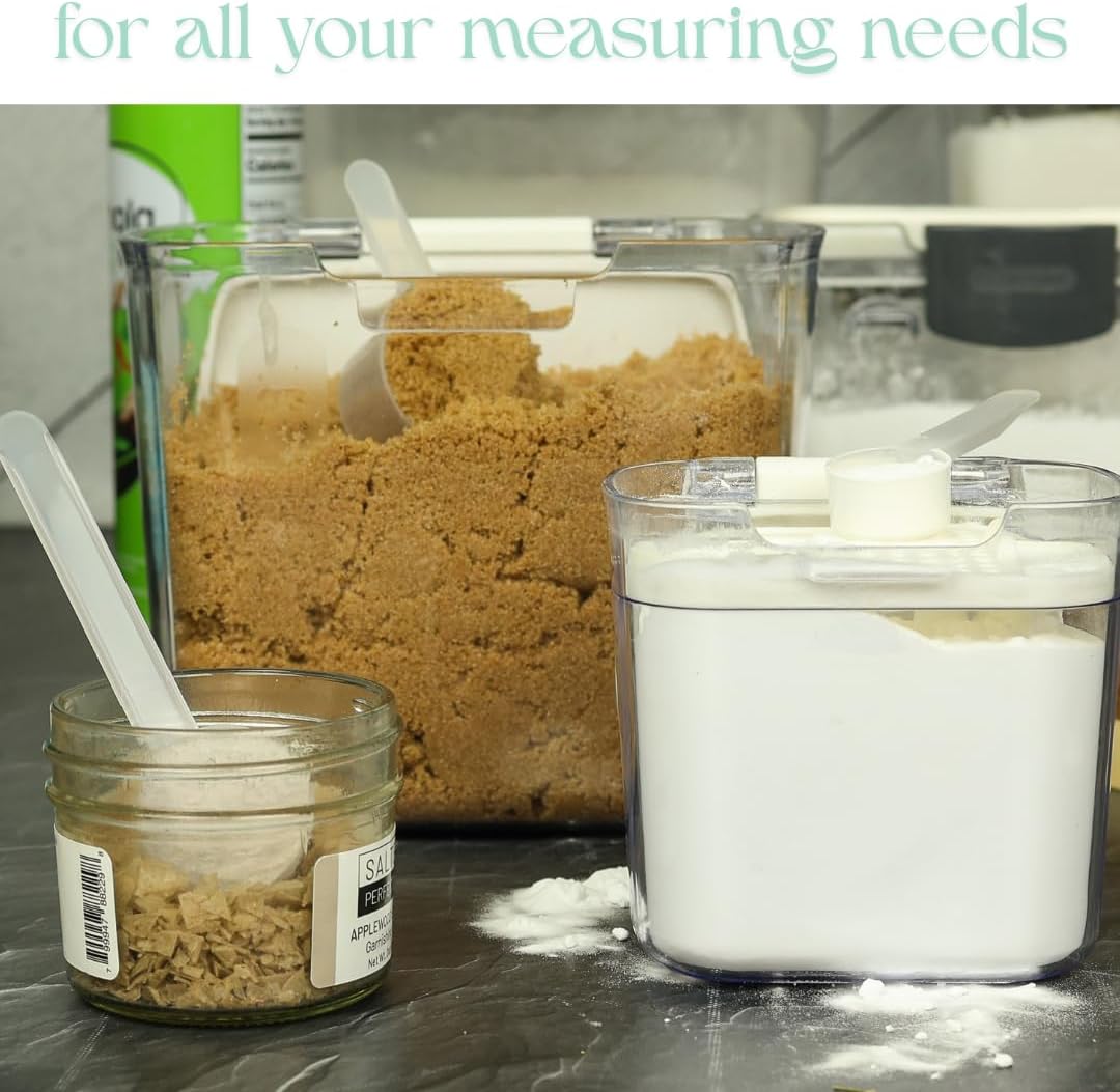 4 Pack – 1 Teaspoon Plastic Measuring Scoop – 5cc / 5ml / 1 tsp for Protein, Powders, Coffee, Milk Powder, Laundry Soap (1 Teaspoon | 5ml | 5cc)