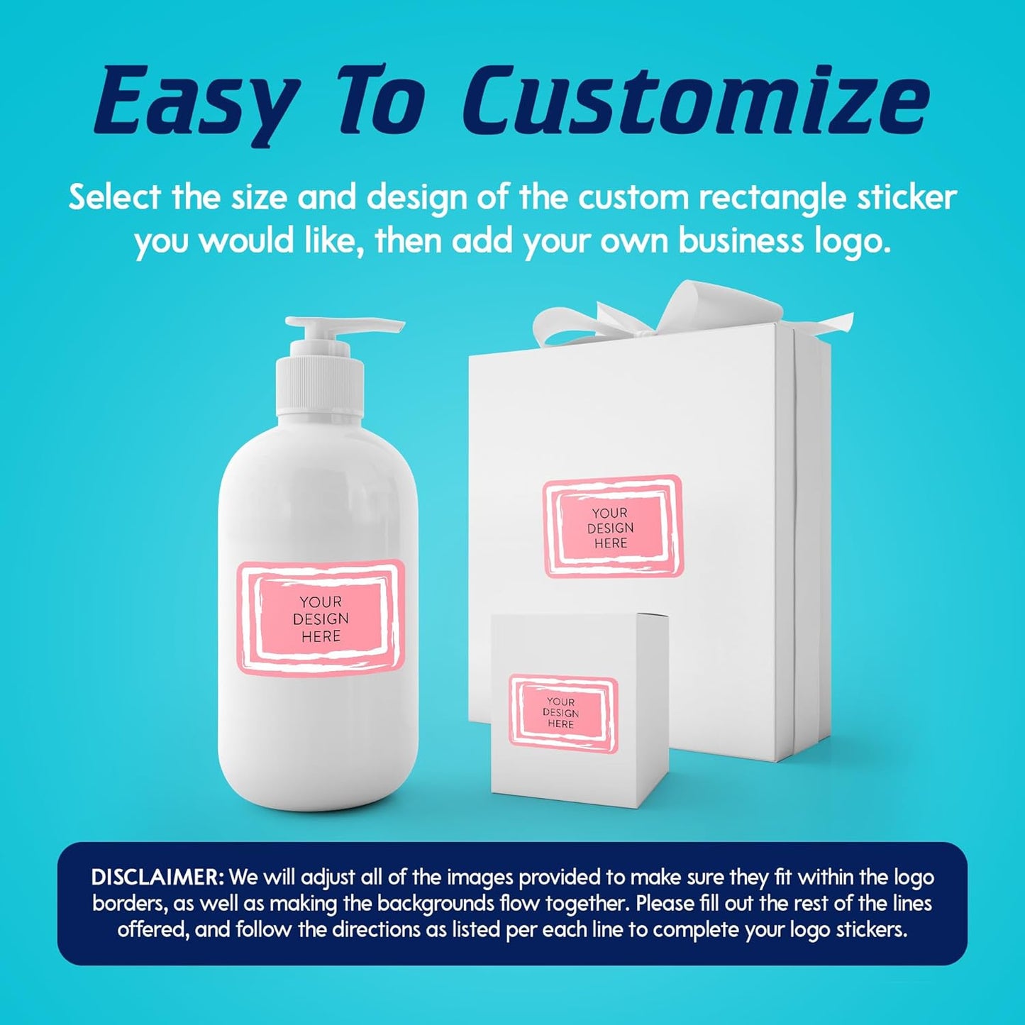 5-1000 Custom Vinyl Stickers - Upload Your own Image, Text, Design, Logo - Personalized Logo Labels for Handmade, Packaging, Bottle, Jars, Candle, Brand Stickers (Pink, 4x2)