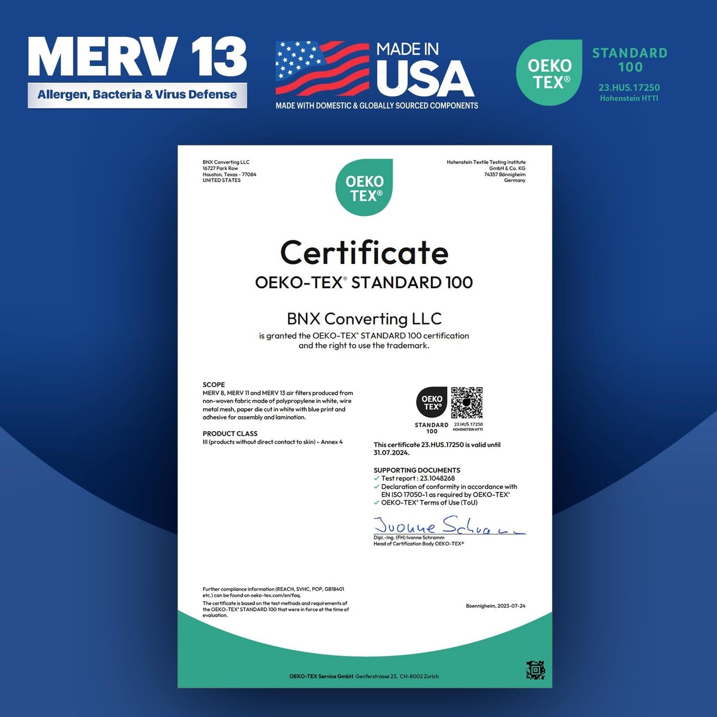 BNX TruFilter 10x30x1 Air Filter MERV 13 (4-Pack) - MADE IN USA - Electrostatic Pleated Air Conditioner HVAC AC Furnace Filters for Allergies, Pollen, Mold, Bacteria, Smoke, Allergen, MPR 1900 FPR 10