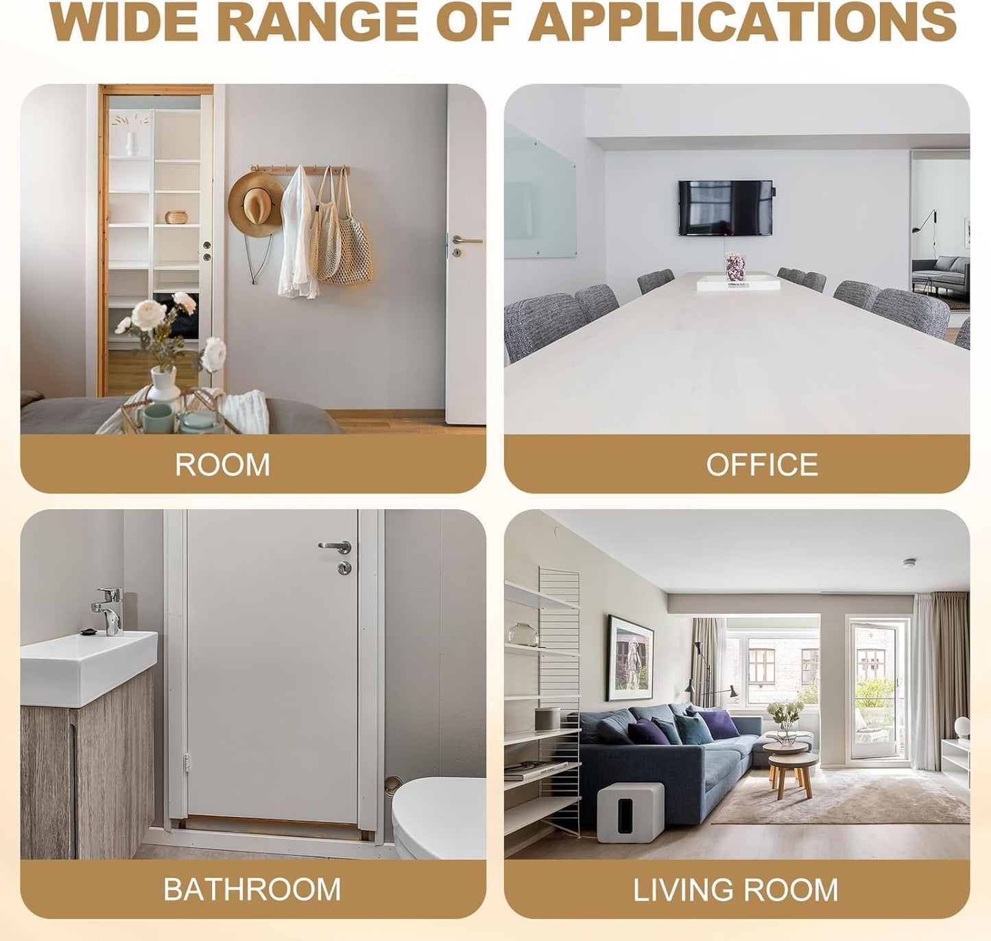 MECCANIXITY Magnetic Door Stoppers Stainless Steel Door Stops, Wall Floor Mounted Doors Holder Keep Doors Open for Home Office Closet (Silver Tone)