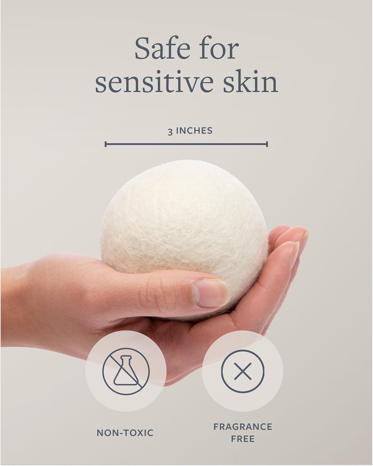 GroundLuxe Premium New Zealand Wool Dryer Balls - 6-Pack, 100% Organic, Hand-Felted, Reusable, Reduce Drying Time - Natural Fabric Softening, Wrinkle & Static Reduction