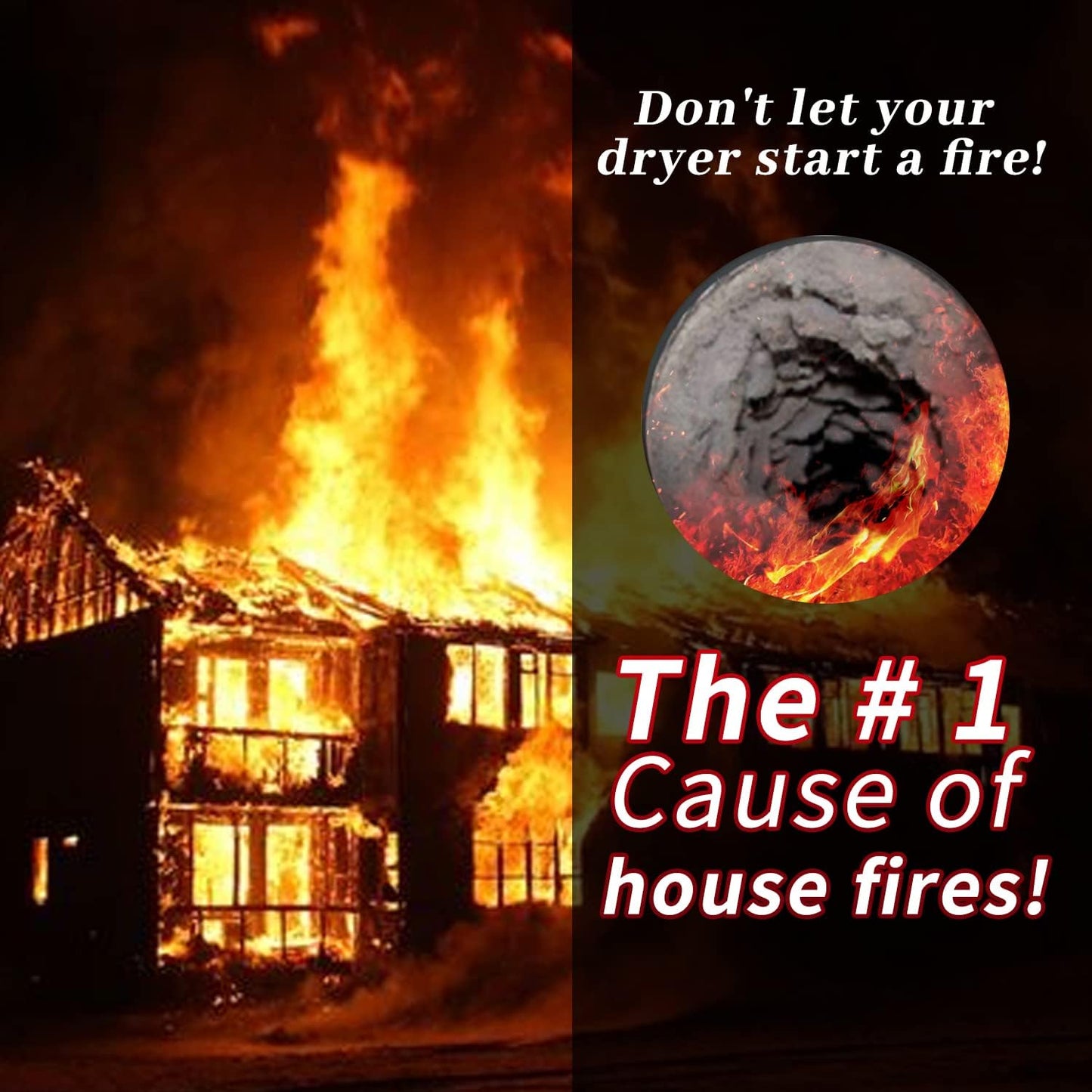 HOKLNUSE Dryer Vent Cleaner Kit Chimney Sweep Cleaning Tools Pellet Stove Cleaner Kit Air Dryer Duct Fireplace Brushes for Easy Lint Cleaning with 4" and 6" Brush Heads (Medium Duty, 25Feet)