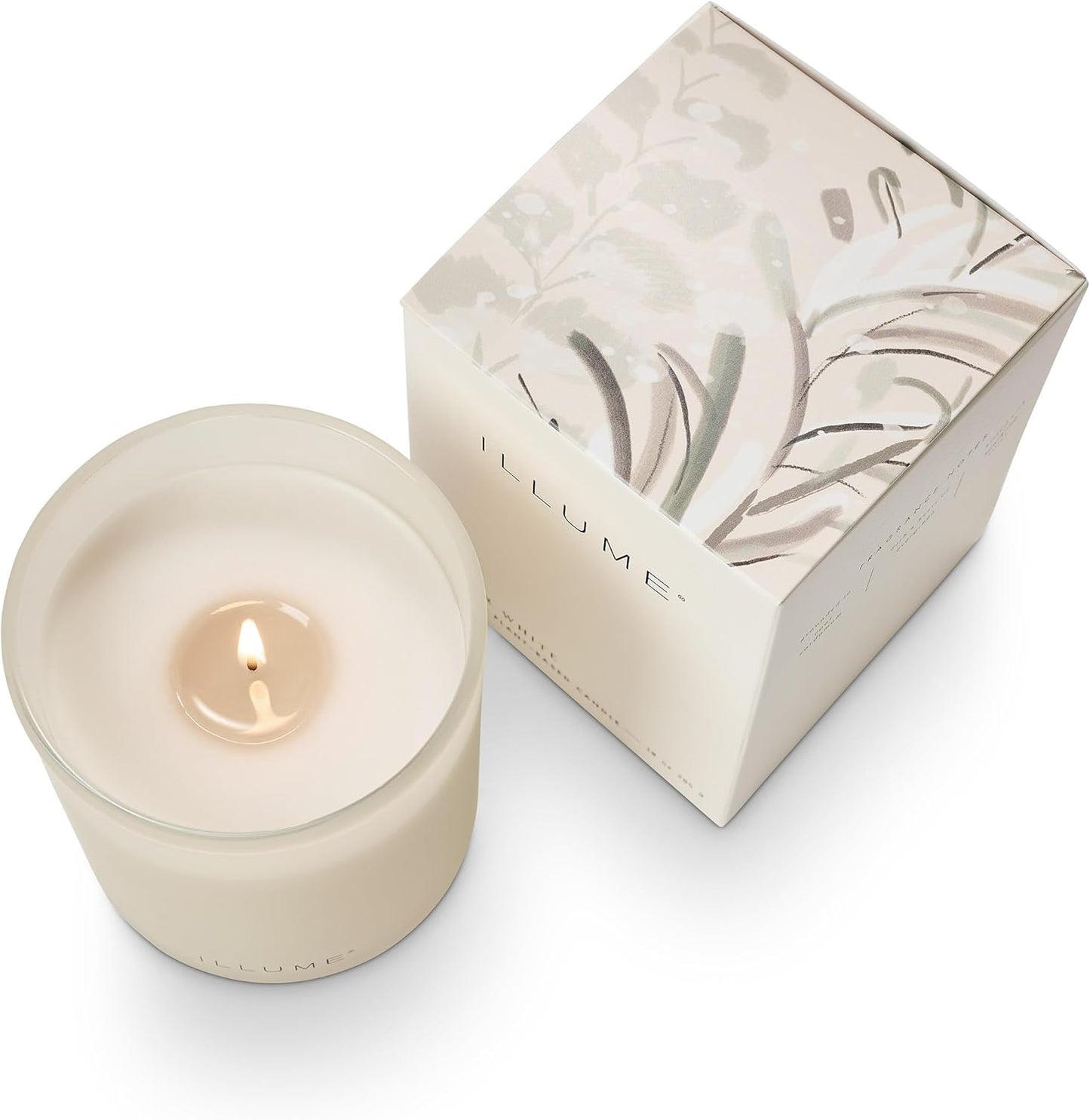 ILLUME Refillable Boxed Glass Candle, Winter White