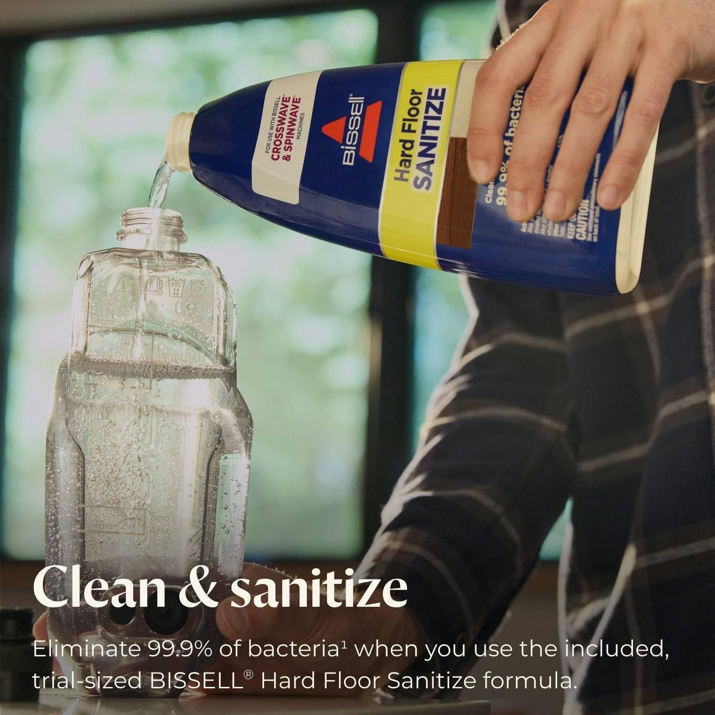 BISSELL® CrossWave® HydroSteam™ Deluxe Wet Dry Vac, Multi-Purpose Vacuum, Wash, and Steam, Formula Included, Green, 3515G