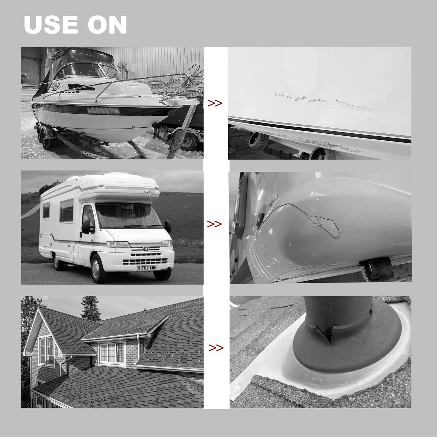 White RV Roof Sealant Tape, 2" x 25' Waterproof Repair Seal Tape – Extra Thick, UV-Resistant, Weatherproof Patch for Permanent Leak Sealing on RVs, Trailers, and Mobile Homes