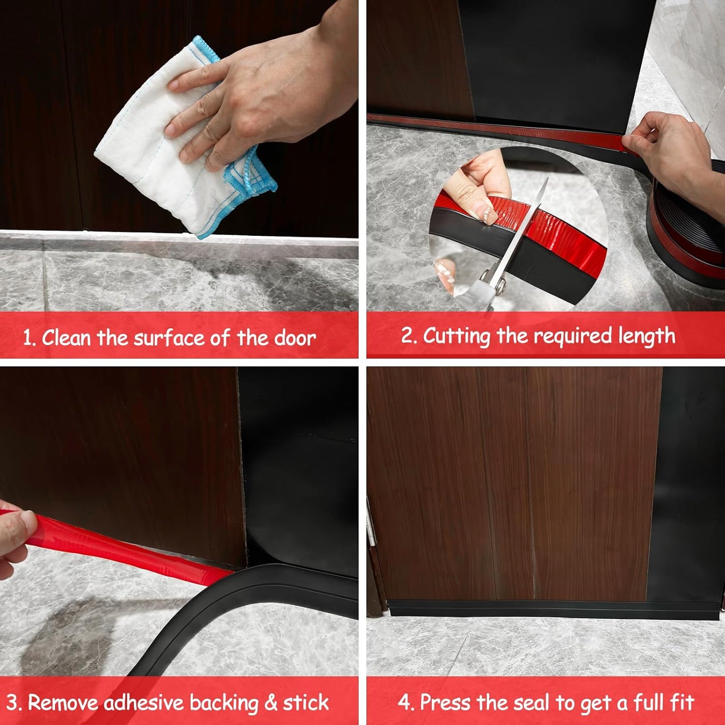 Silicone Weather Stripping, Door Draft Stopper Window Seal Strip for Gaps of Door & Windows, Garage Door Under Bottom, Sealing Tape Shower Doors Sweep (Brown, 3 inch x 20 Ft.)