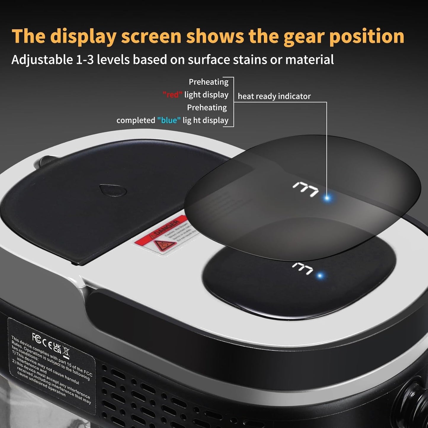 Steam Cleaner, 3-Level Adjustable Handle, 15s Heat-Up, 1.69 Quarts Tank, Portable Steamer for Cleaning with 10 Accessories, Steam Cleaner for Home for Dirt (White)