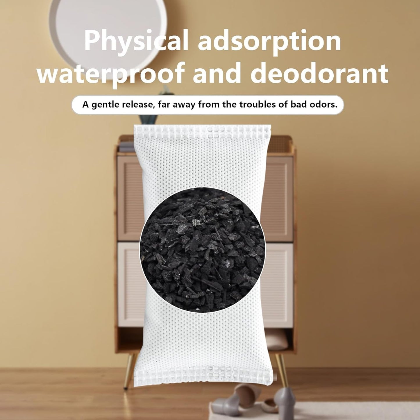 16 Pack Shoe Deodorizer Bags,Activated Charcoal Odor Absorber,Closet Deodorizer Odor Eliminator For Strong Odor,Shoe Smell Remover