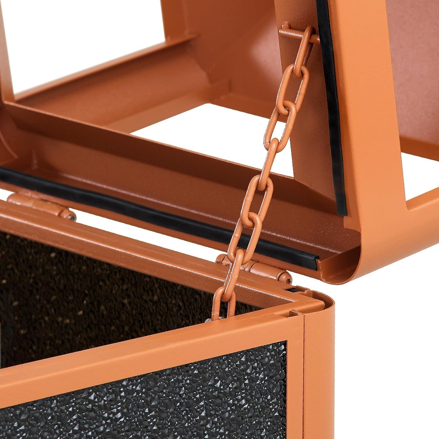 Square Waste Container with Dome Lid | Commercial Outdoor Garbage and Trash Container, Brown 15 Gallon