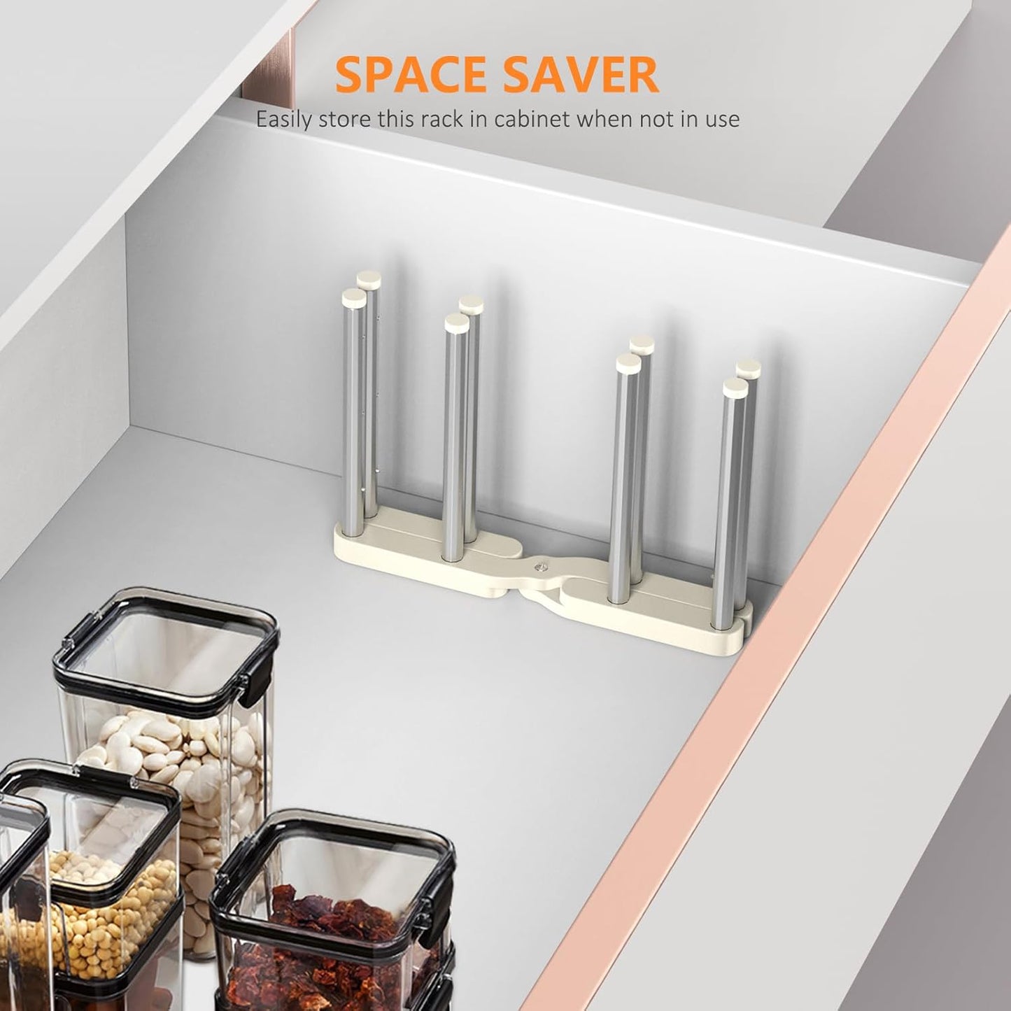 Reusable Storage Bag Drying Rack, Retractable Metal Bottle Drying Rack, Collapsible Cup Draining Rack for Water Bottles, Mason Jars, Mugs, Glass and Sports Bottle(1 Pcs)