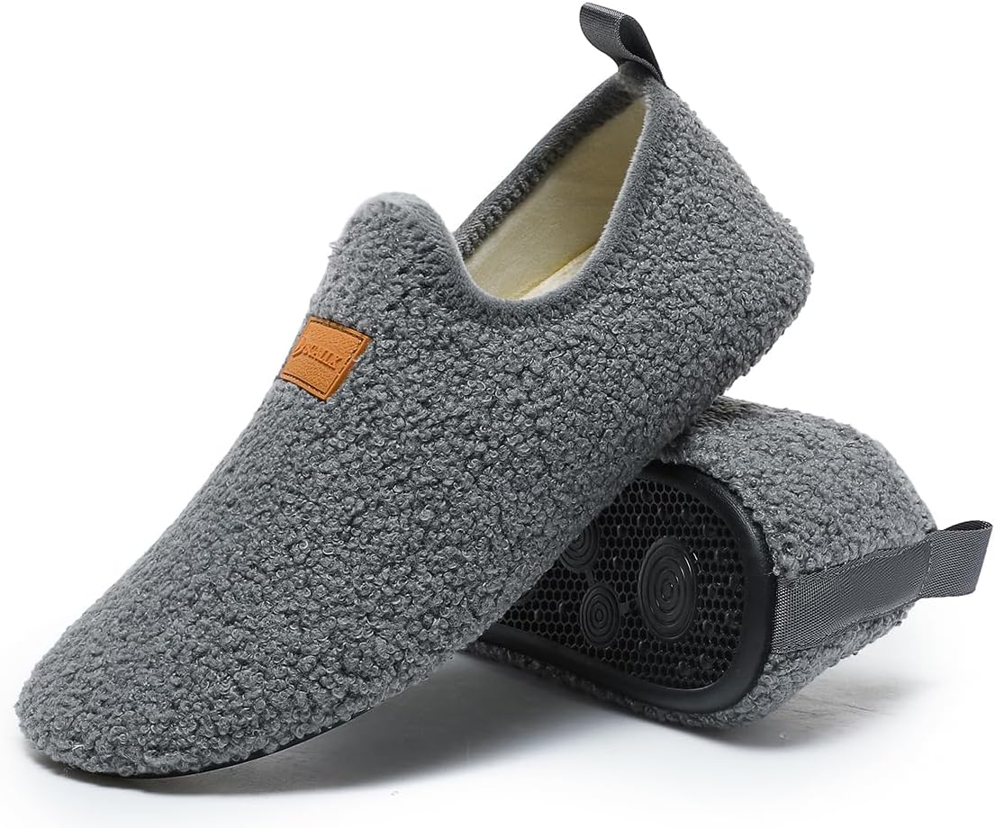 QZKDM Lightweight Slip on Grip Indoor House Slippers Barefoot Non Slip Home Exercise Yoga Shoes for Men Women