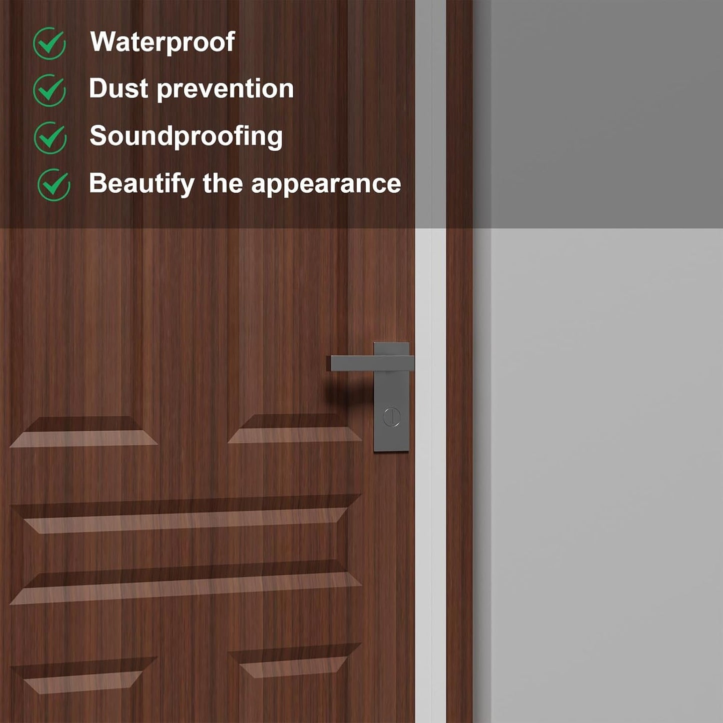 Weather Stripping Door Seal, Silicone Strip for Frame and Gaps Draft Stopper,Glass Shower Door Sweep, White, 20 Feet x 1 Inch