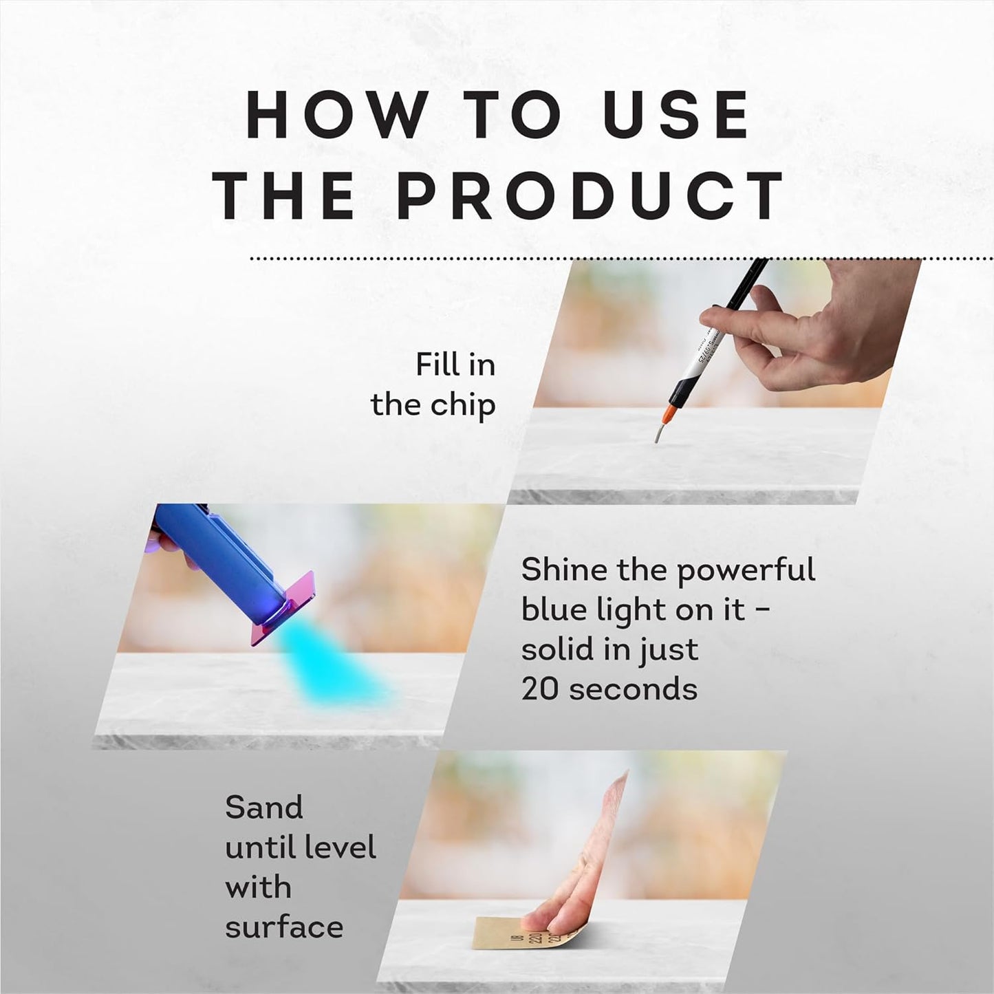 Refill for Bone & Almond Color Surface Repair Kit - Fix Chips & Defects in Minutes | Repair Tiles Bathroom Fixtures and Countertops with Ease | for Porcelain Ceramic Fiberglass Corian and More