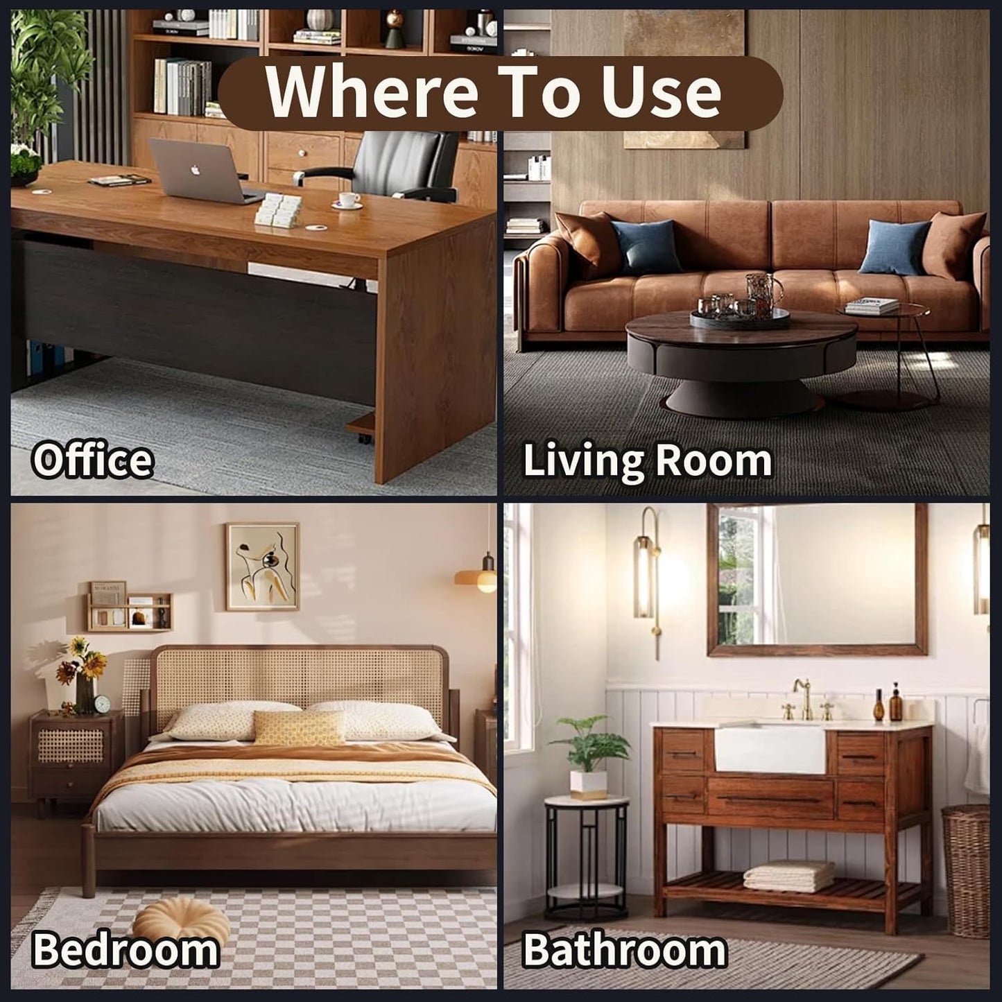 Wood Repair Kit, Wood Scratch Repair, 13Pcs Wood Filler Scratch Repair Kit for Wooden Furniture, Table, Door, Cabinet, Floor Discoloration Stain Paint, Brown