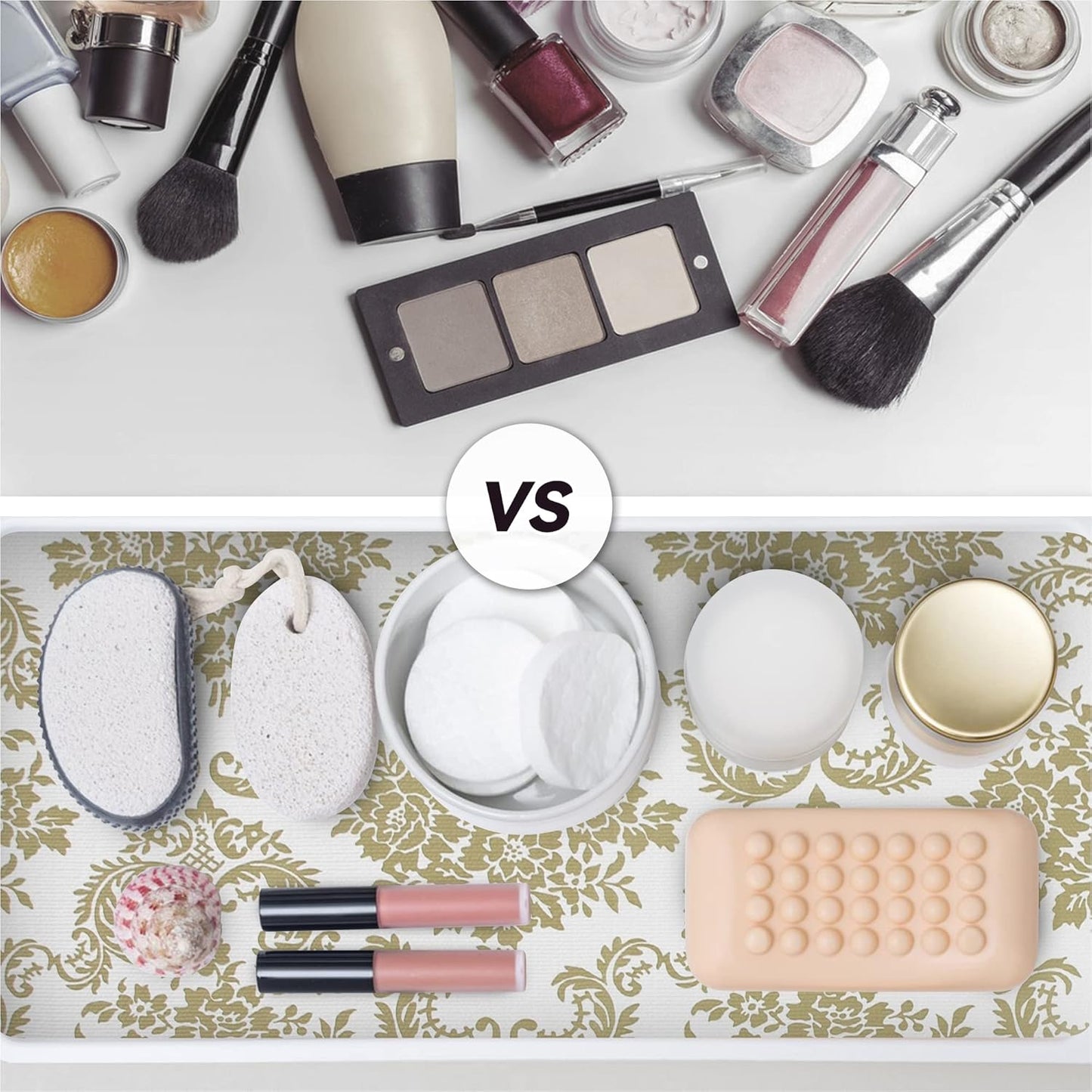 Shelf Liner 18" W x 96" L Cabinet Liners Non Adhesive, Drawer Liners Non Slip Kitchen Mat Waterproof Oil-Proof for Kitchen Cabinet, Shelves, Refrigerator, Storage, Easy to Trim