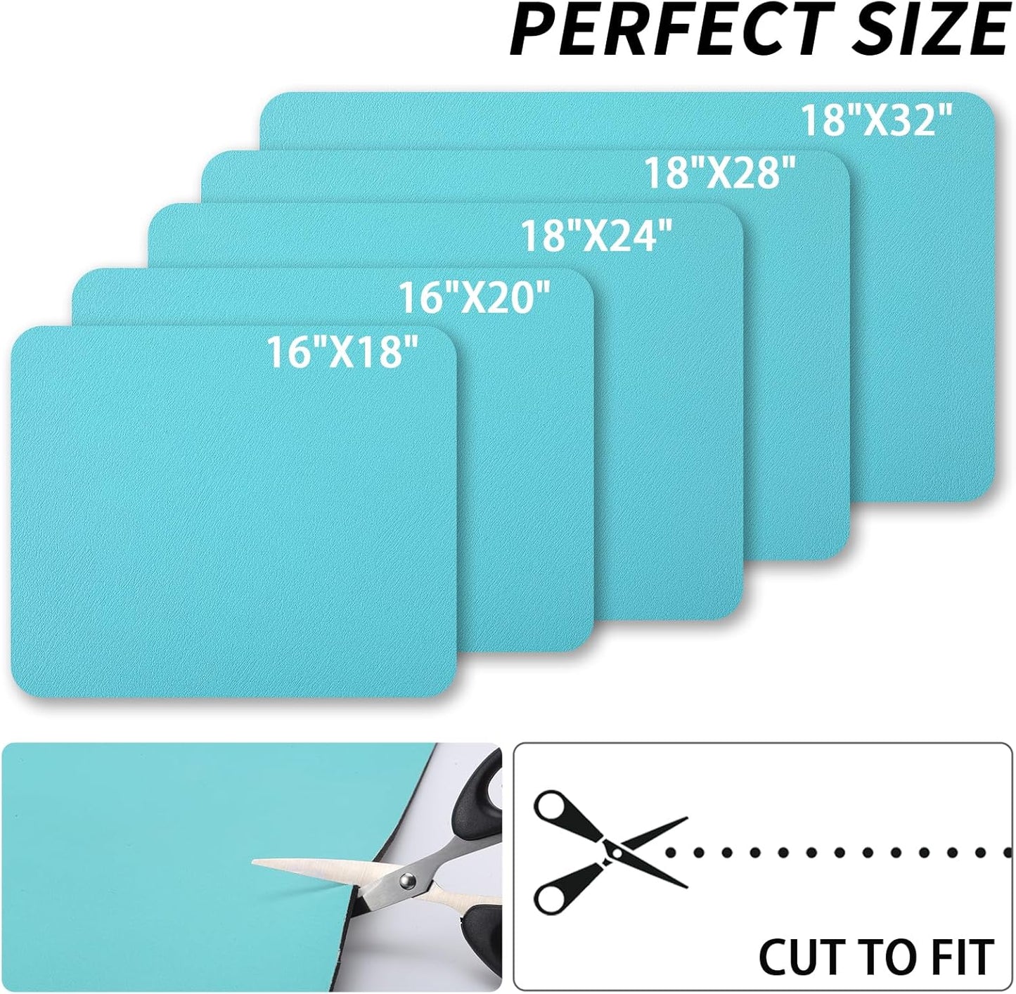 Dish Drying Mat for Kitchen Counter, Heat Resistant Drainer Mats with Non-slip Rubber Backed, Hide Stain Kitchen Super Absorbent Draining Mat, Easy to Clean Dish Rack Pad, Teal 18"x28"