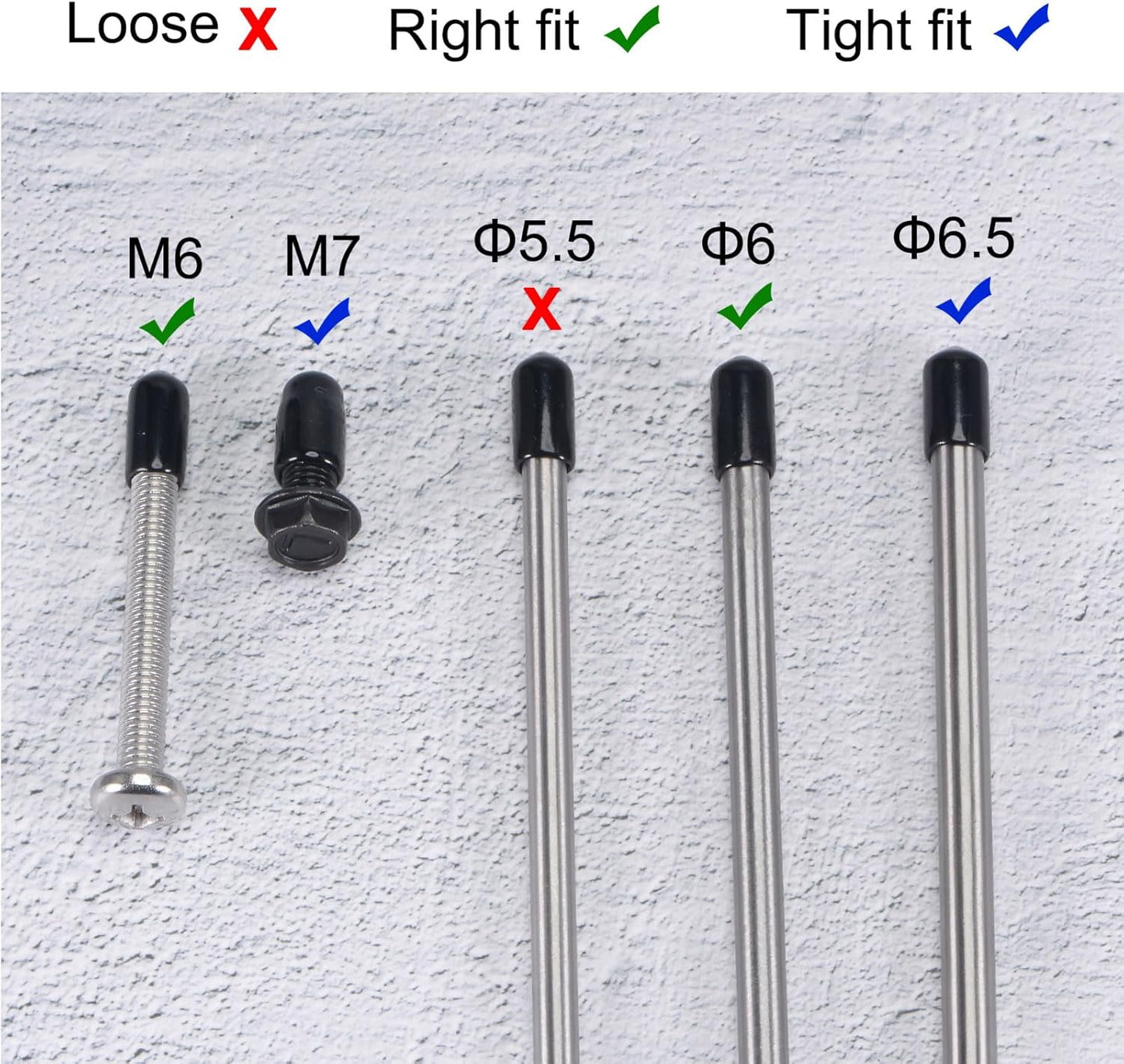 uxcell 20pcs Rubber End Caps 3mm(1/8") ID Vinyl PVC Round Tube Bolt Cap Cover Screw Thread Protectors Blue