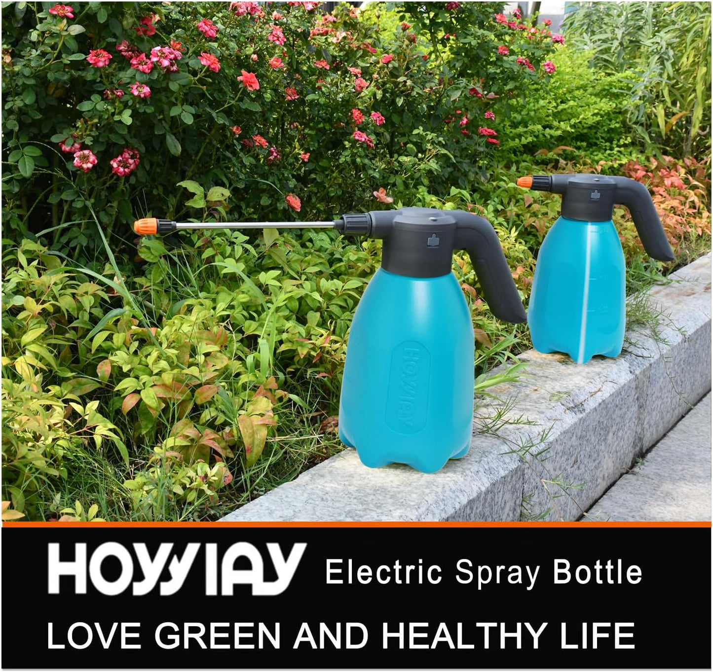 ES2-PRO Electric Spray Bottle 2L/0.5Gallon Plant Mister,Spray About 30 Gallons On a Single Charge,Rechargeable Battery Powered Sprayer,Automatic Watering Can,Pump Sprayer for Indoor Plants (Blue)