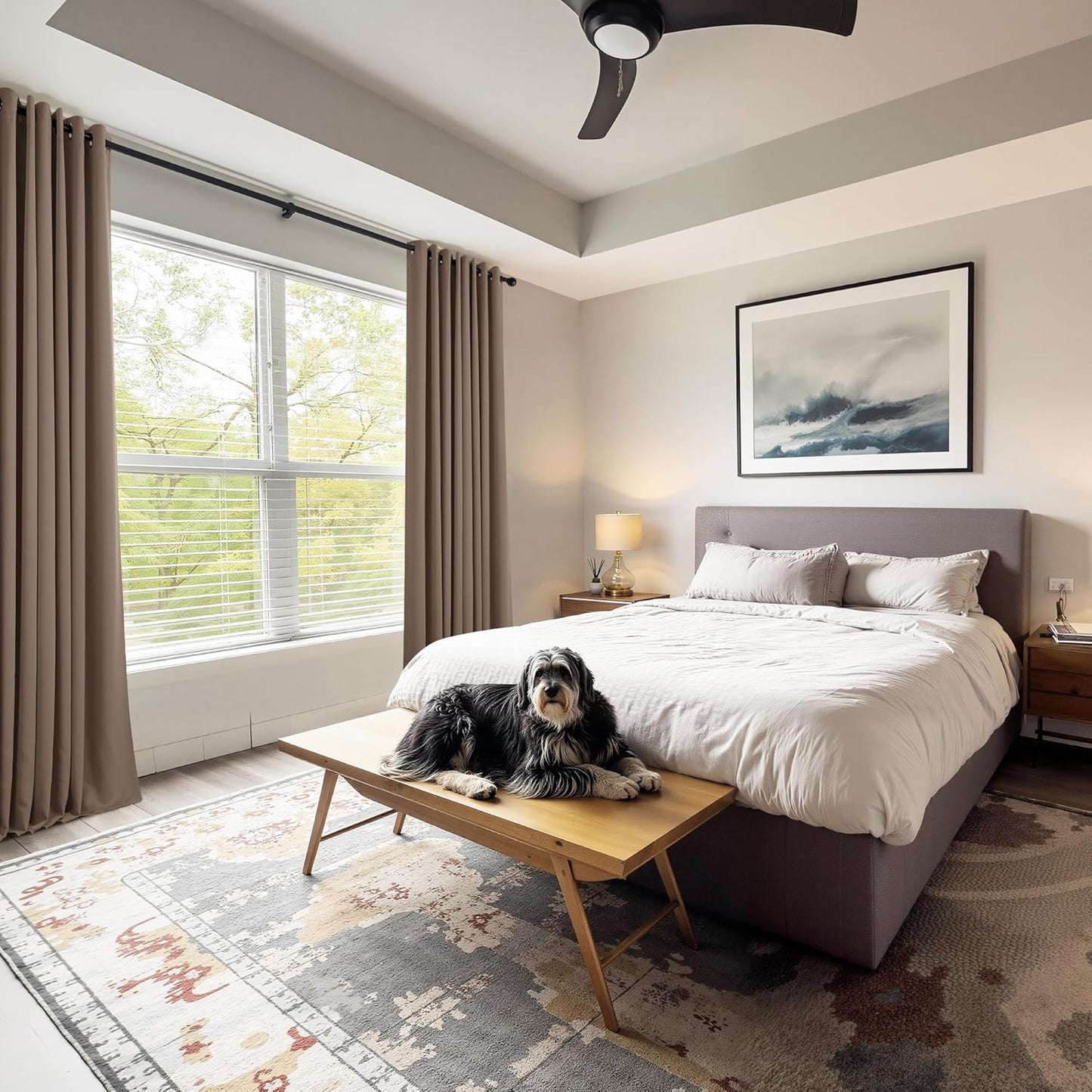 PONY DANCE Blackout Curtain Panels - Window Treatments Room Darkening Thermal Insulated Drapery with Grommets for Living Room Bedroom, W 55" x L 102", Chocolate Brown, 2 Pieces