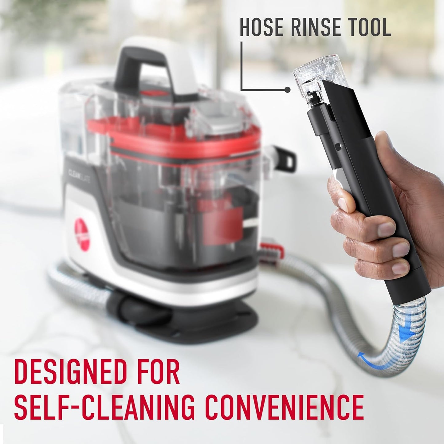 Hoover CleanSlate Plus Portable Carpet + Upholstery Spot Cleaner Machine, Powerful Suction with Versatile Tools, Pet Stain Remover, Car and Auto Detailer, Pair with Hoover Carpet Cleaner Solution
