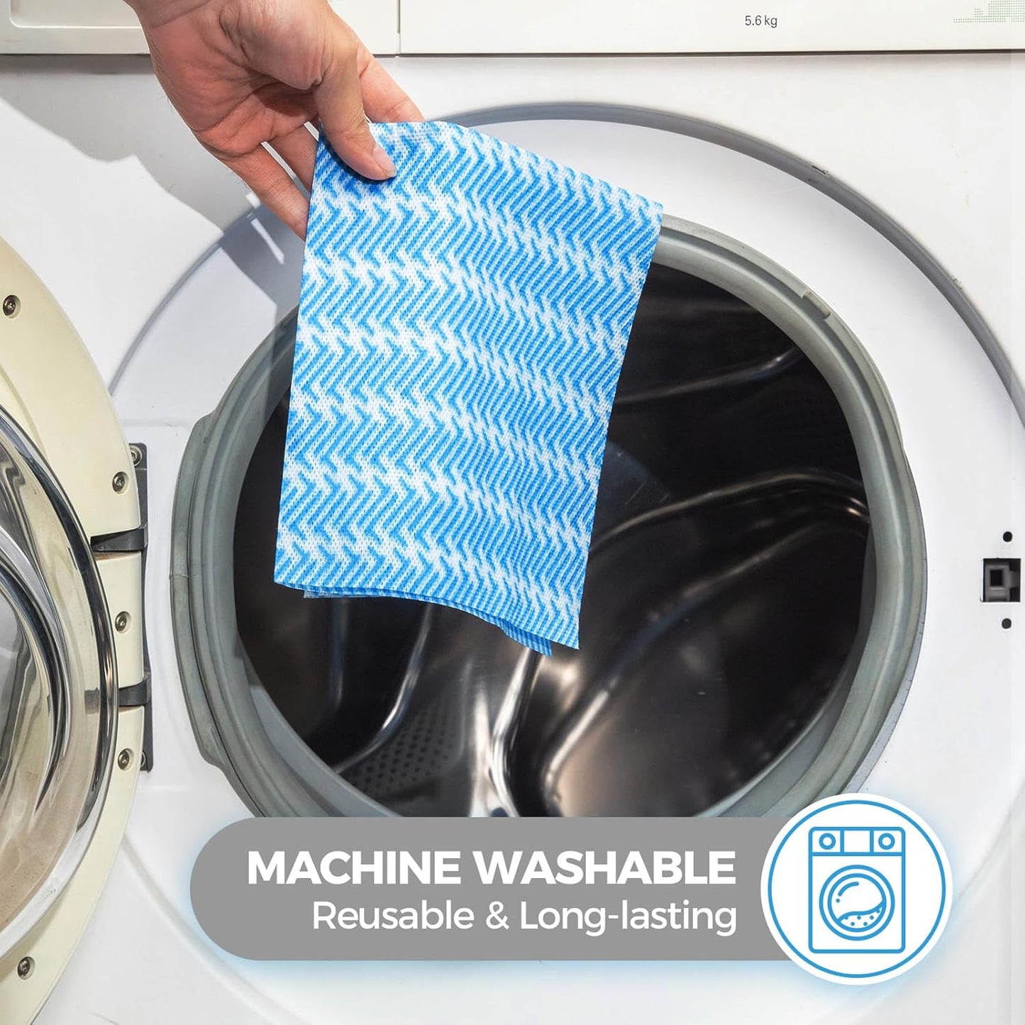 Disposable Cleaning Cloths Dry Handi Wipes Reusable Dish Cloths Multi Use Reusable Cleaning Towels,Machine Washable J Cloth,Heavy Duty Handy Wipes 13.7" X 15.7" 80 Count