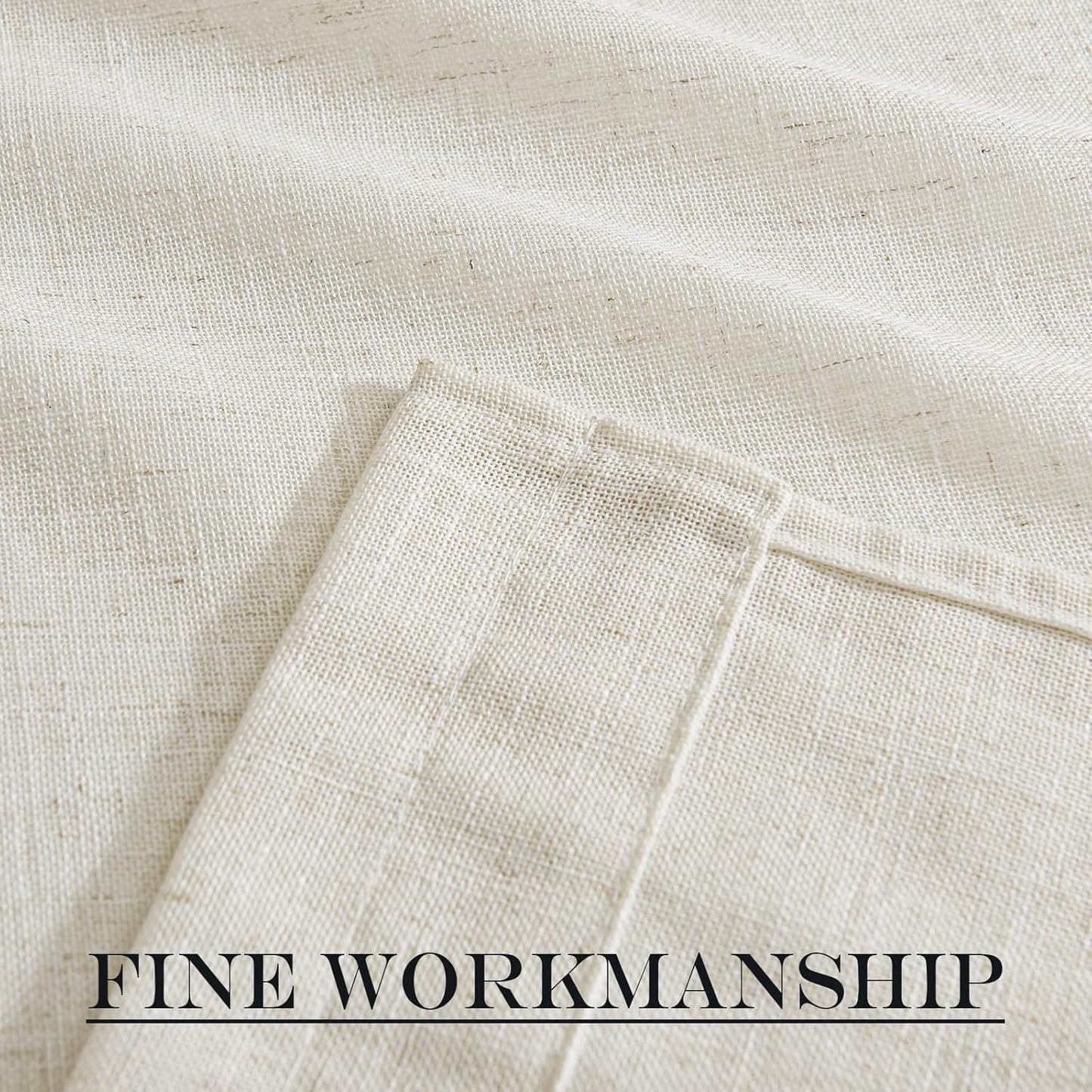 NICETOWN 80 inches Sidelight Door Curtains for French Door Linen Sheer Window Panels for Kitchen Patio Glass Adjuatble Curtains with Tieback, 26 x 80 Inches, 1 Panel, Linen