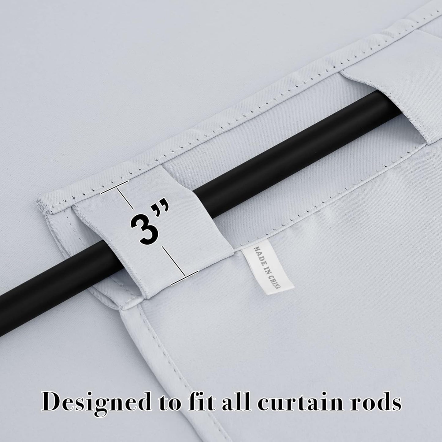 RYB HOME White Curtains for Bedroom - Room Darkening Curtains Back Loops Hanging, Privacy Window Drapes for Sunroom Kitchen Dining Engagement, 42 Wide x 54 Long, Grayish White, 2 Pcs