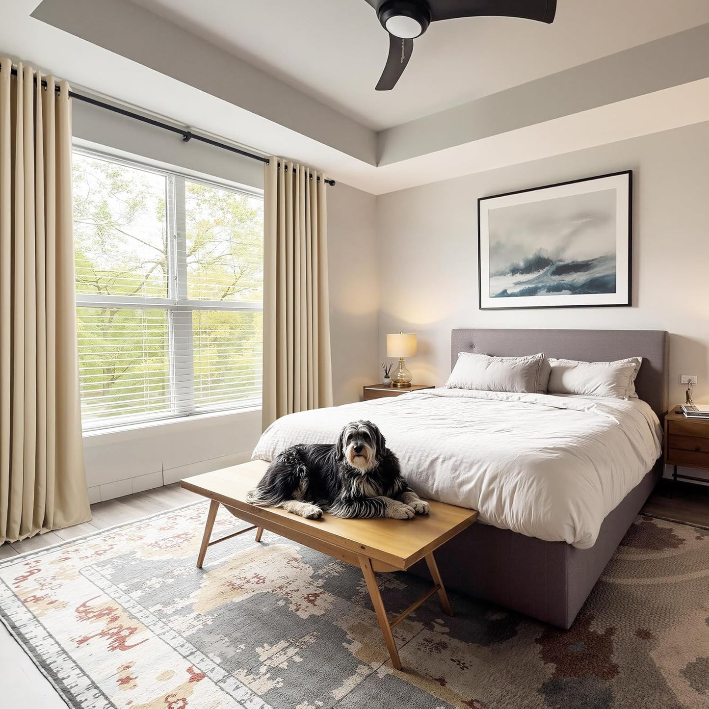 PONY DANCE Biscotti Beige Blackout Curtains for Bedroom 84 Inch Length 2 Panels Set, Privacy Thermal Insulated Room Darkening Grommet Drapes for Living Room Window, W34 x L84 Inch