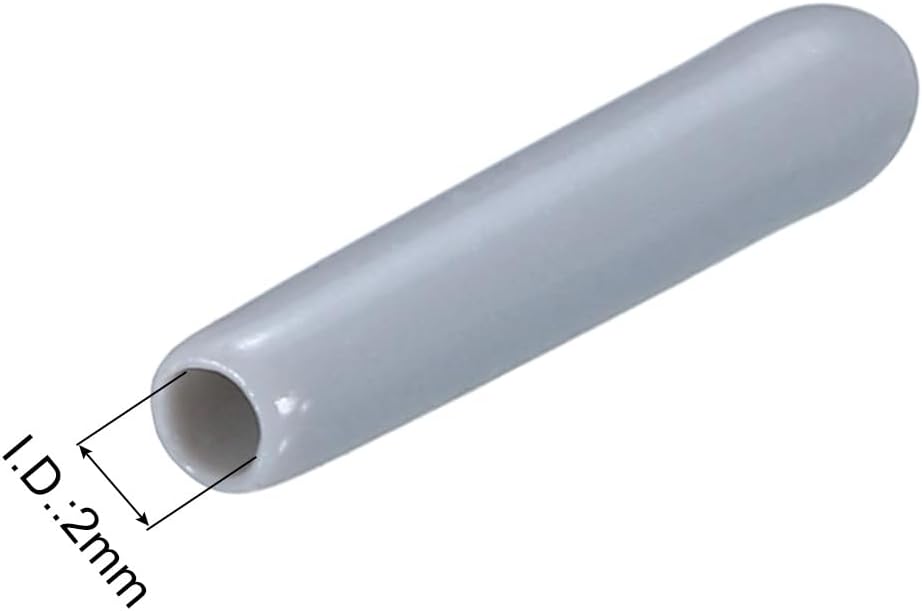 uxcell 20pcs Rubber End Caps 2mm ID Vinyl PVC Round Tube Bolt Cap Cover Screw Thread Protectors Grey