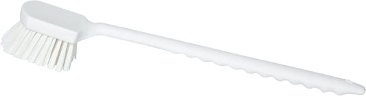 SPARTA 40501EC25 Plastic Large Scrub Brush, Kitchen Brush, Utility Brush With Long Handle For Cleaning, 20 Inches, Tan