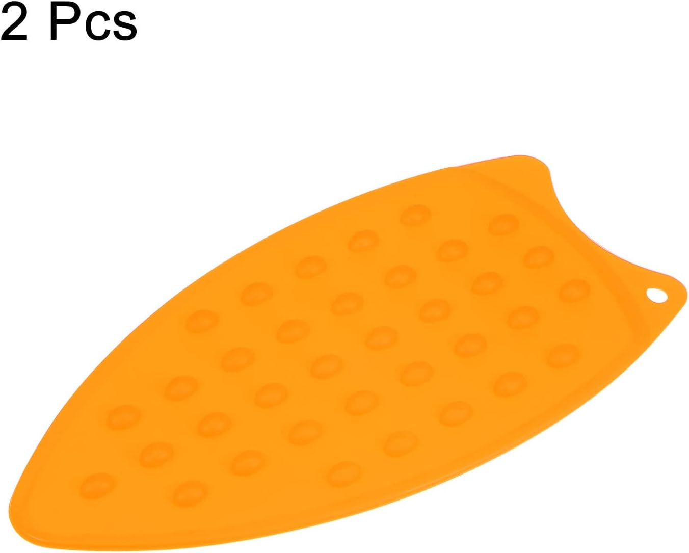 HARFINGTON 2pcs Silicone Iron Rest Pad, Multipurpose Iron Hot Resistant Mat Iron Rest Plate for Ironing Board Hot Heat Resistant Steam Compact Mat, Orange