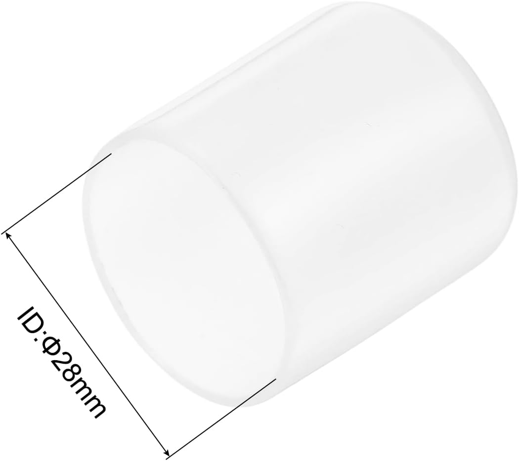 uxcell 20pcs Rubber End Caps Protective Caps 28mm(1.1 Inch) ID Vinyl PVC Round Tube Bolt Cap Cover Screw Thread Protectors, Clear