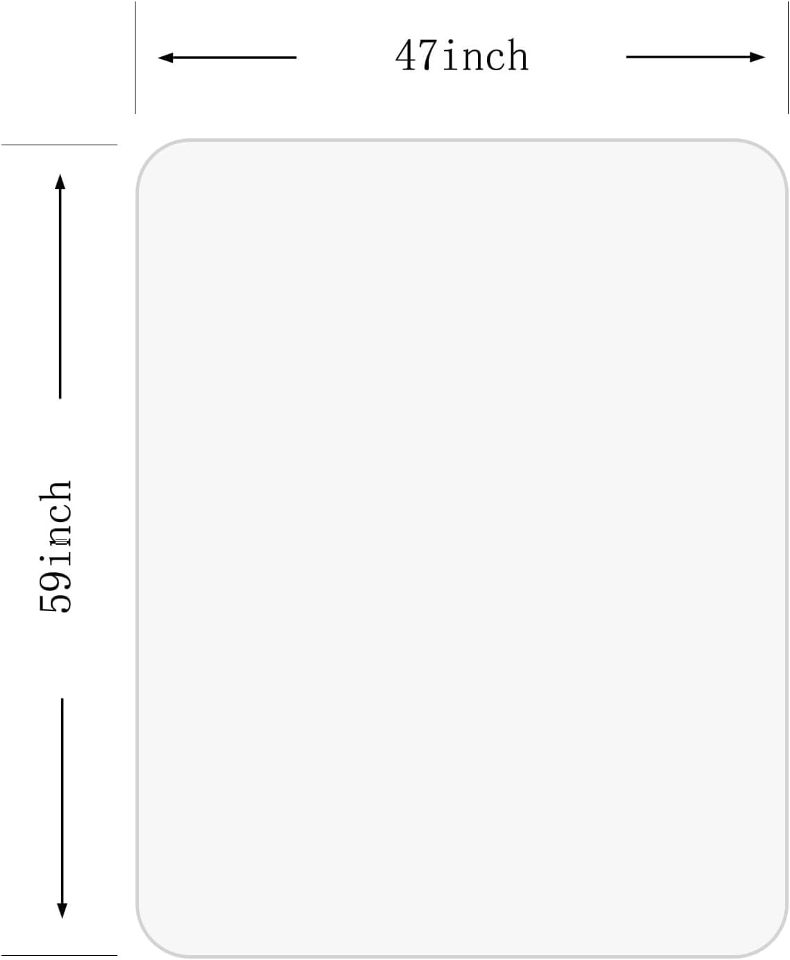 [Large Size] Crystal Clear 1/5" Thick 59" x 47" Heavy Duty Hard Chair Mat, Can be Used on Carpet or Hard Floor