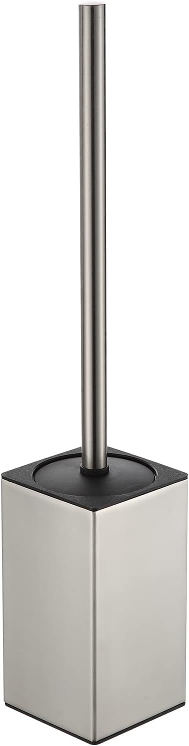 BGL Toilet Brush Holder Stainless Steel 304 Standing Brushed Nickel Square Toilet Bowl Brush for Bathroom Storage and Organization