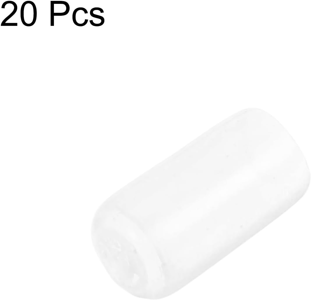 uxcell 20pcs Rubber End Caps Protective Caps 8.5mm ID Vinyl PVC Round Tube Bolt Cap Cover Screw Thread Protectors, Clear